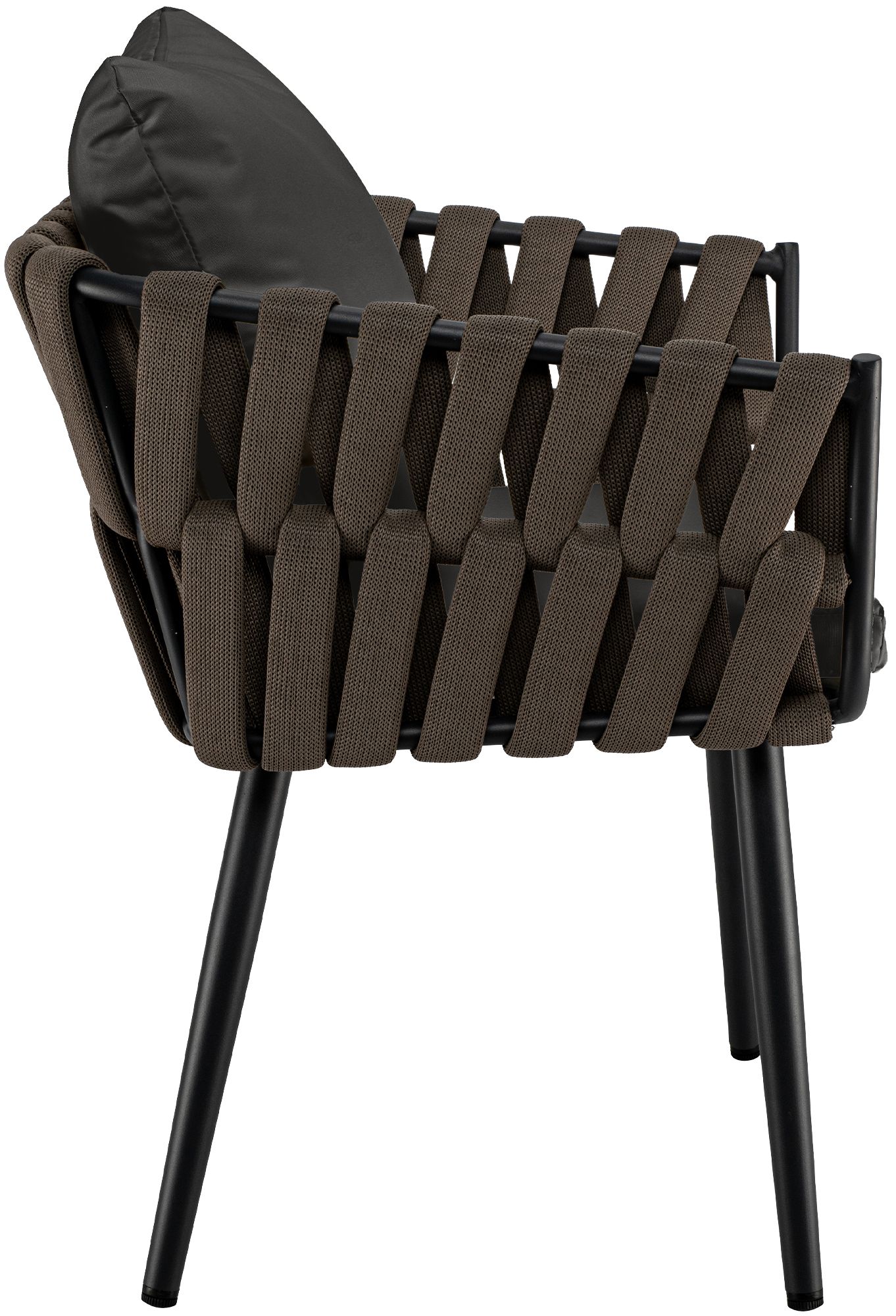 Tuinstoel Lombardia taupe met zitkussen
