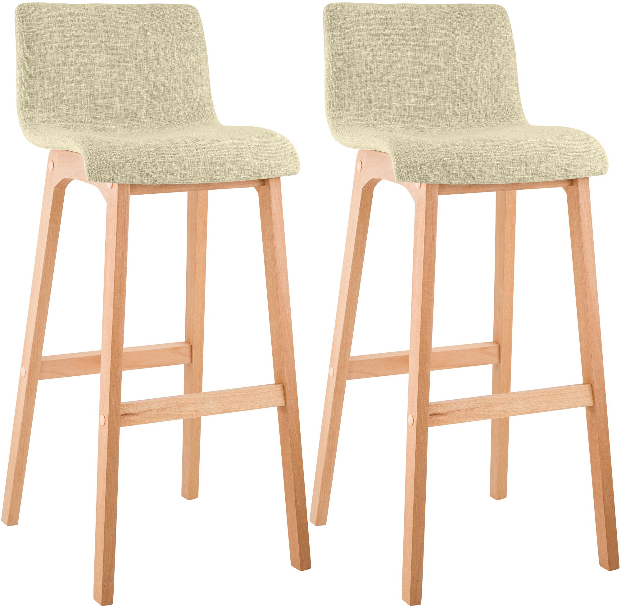 2x Barkruk Hover Stof 4-Pootsframe Natura