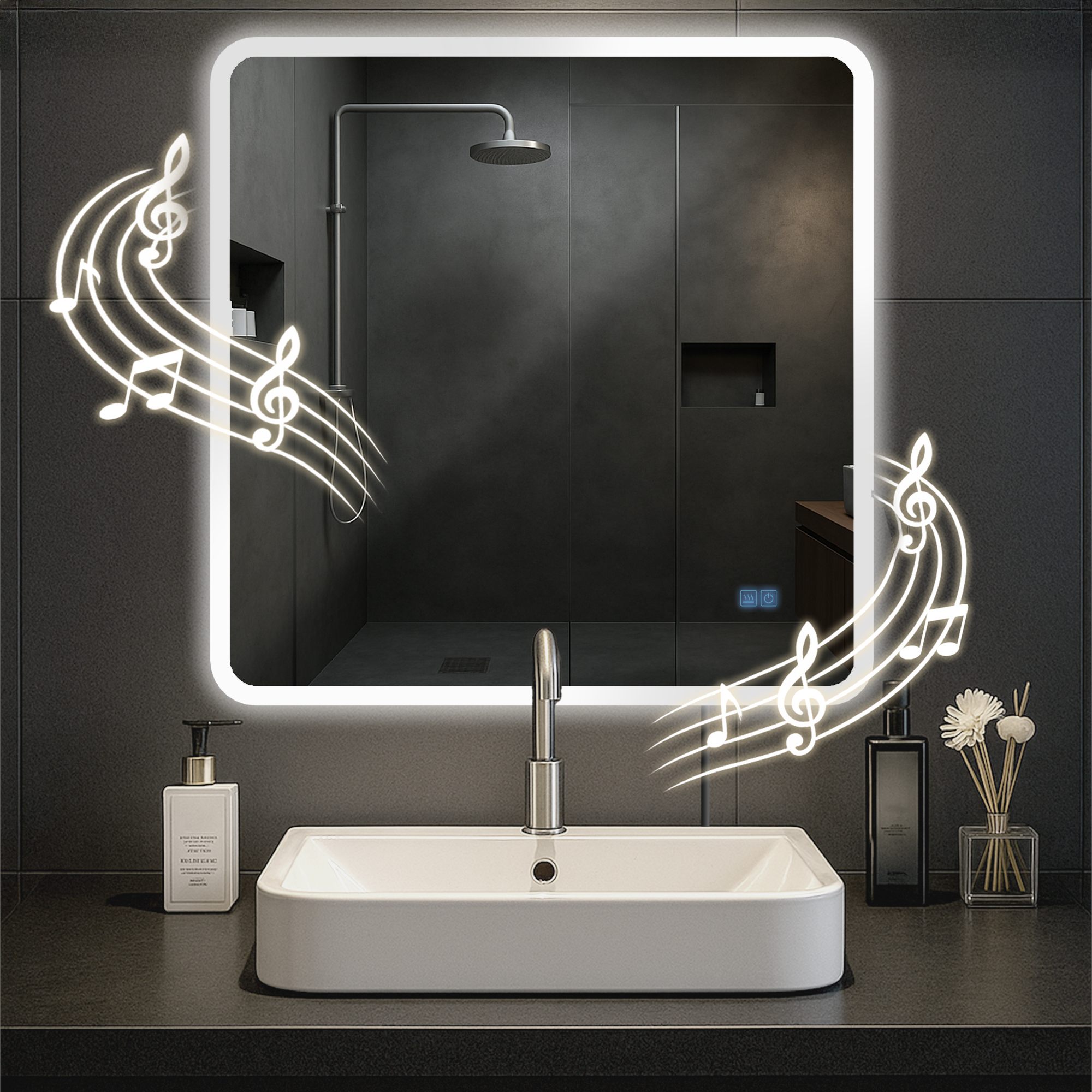 Badkamerspiegel Jericho met Bluetooth