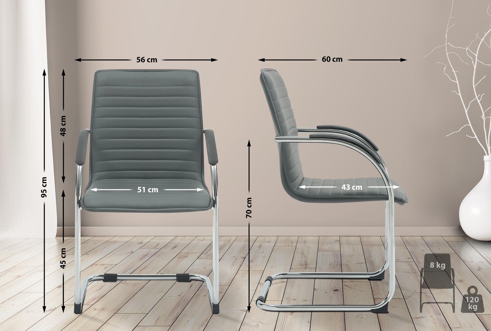 Set van 2 Eetkamerstoelen Tira kunstleer