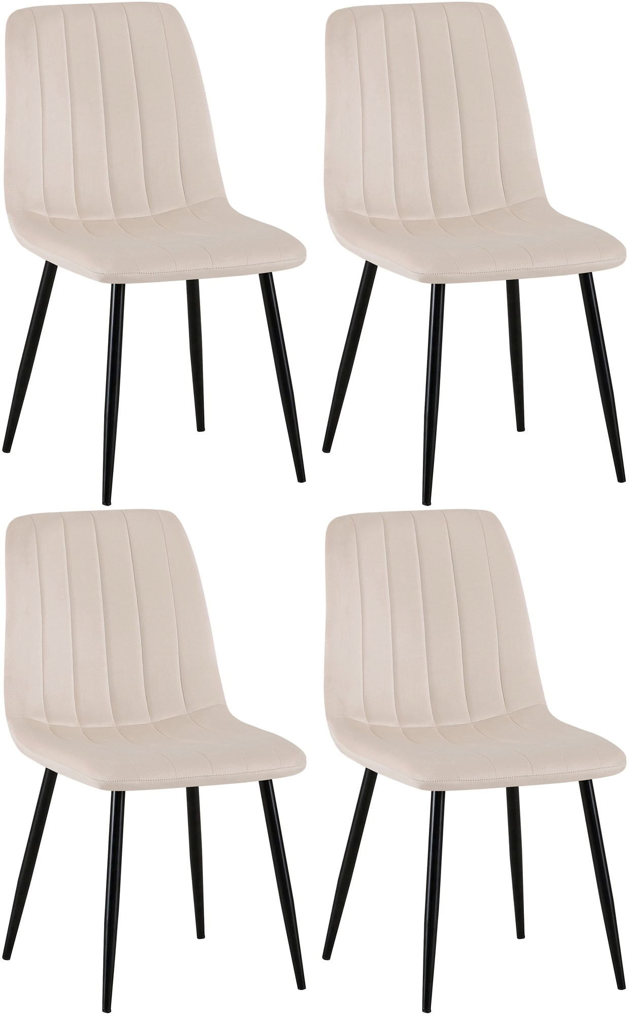 Set van 4 Dijon Eetkamerstoelen