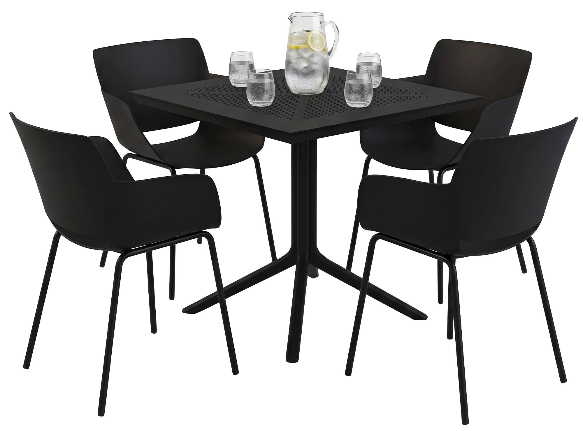 Tuinmeubelset Lirra met 4 stoelen