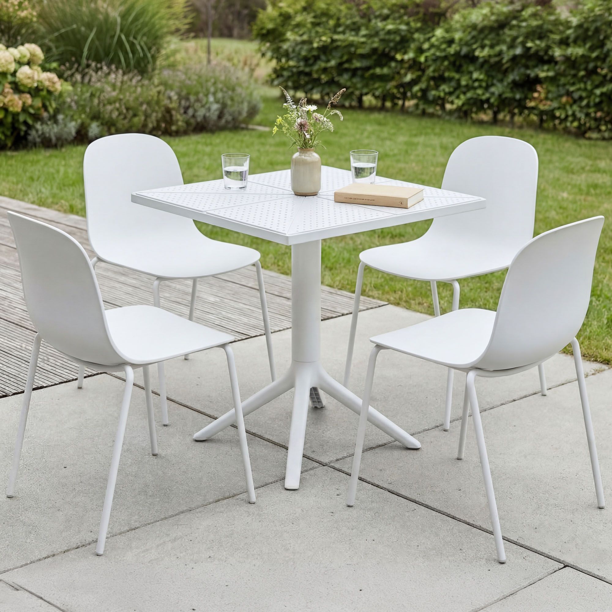 Tuinmeubelset Nerra met 4 stoelen