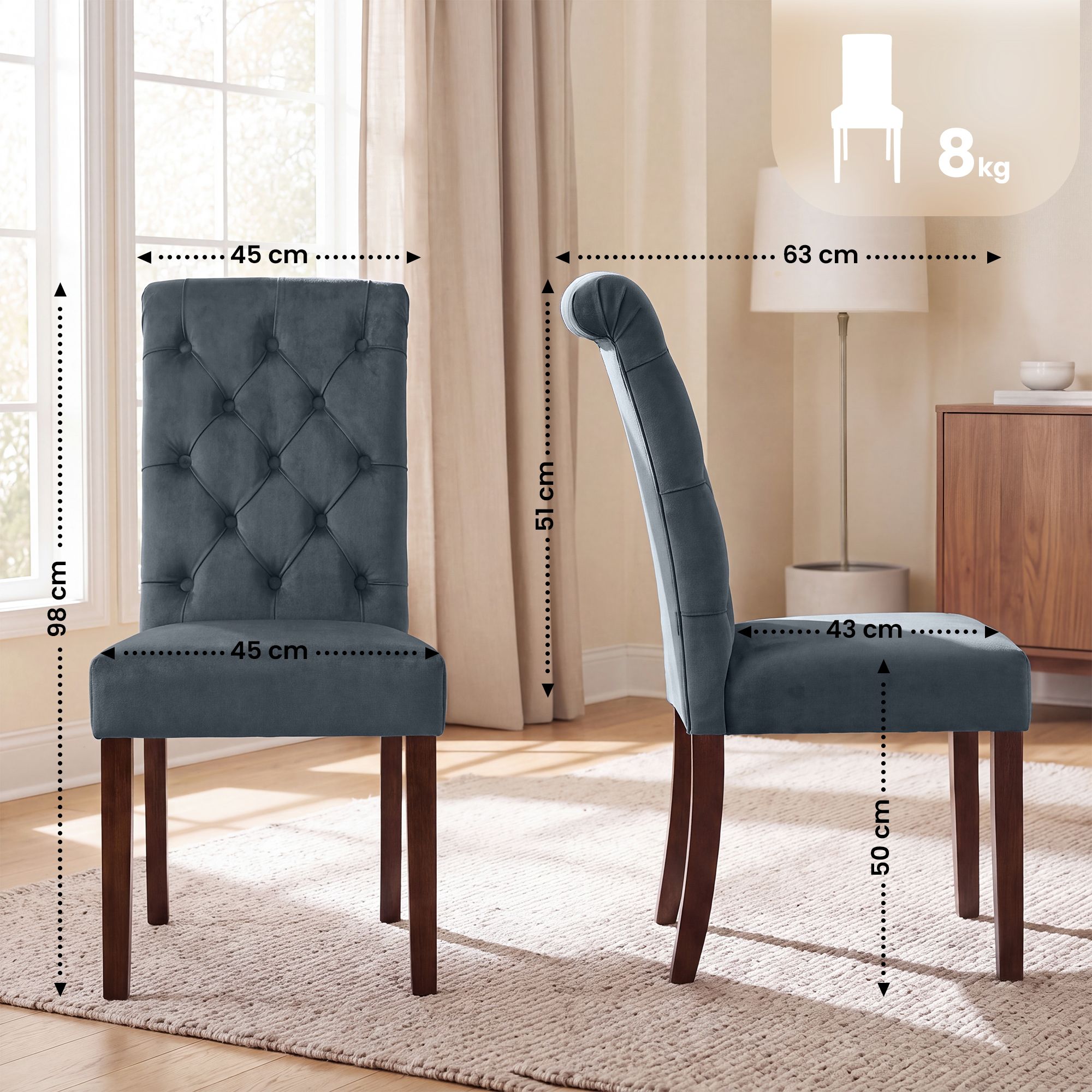Eetkamerstoelen Lisburn - Set van 2