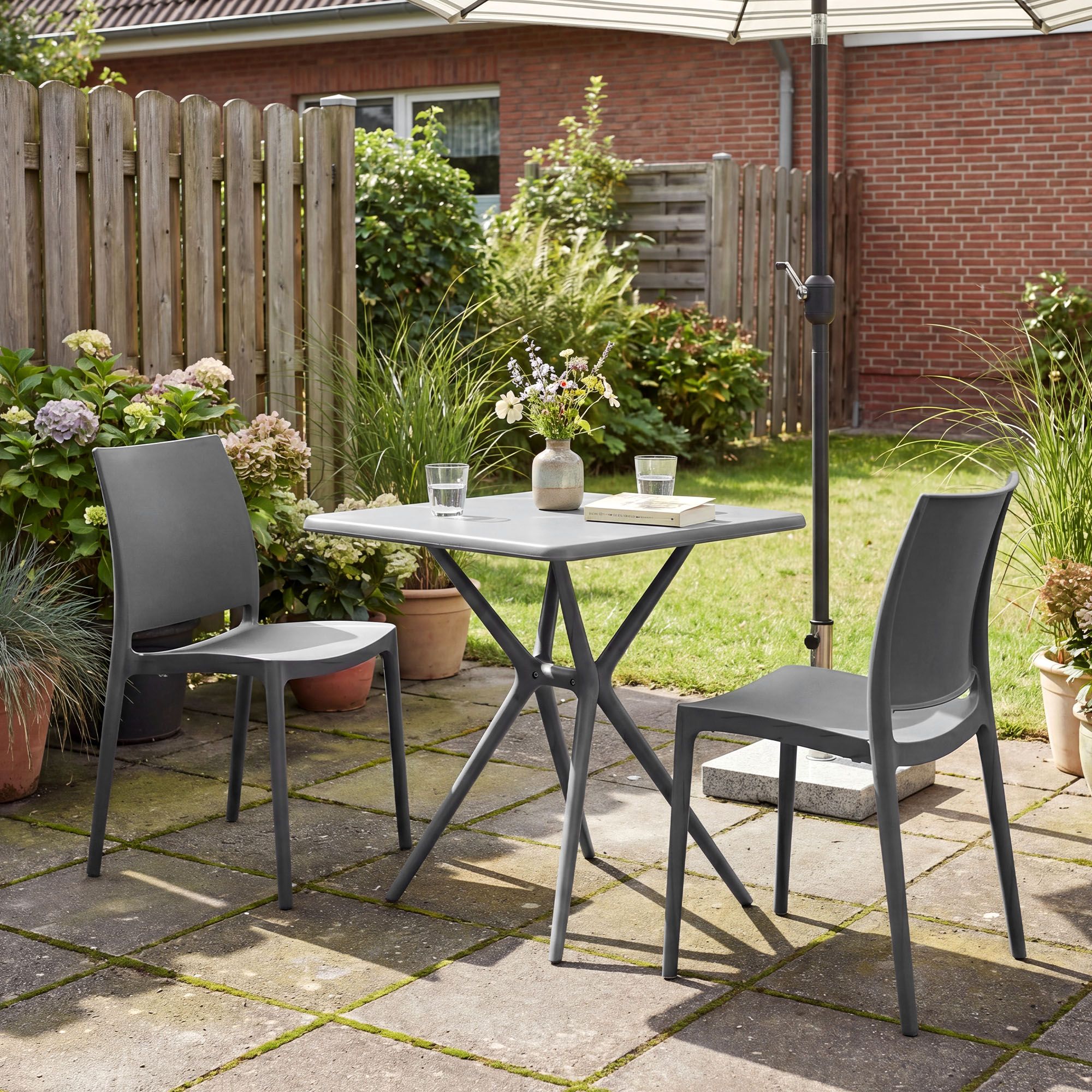Tuinmeubelset Amino met 2 stoelen