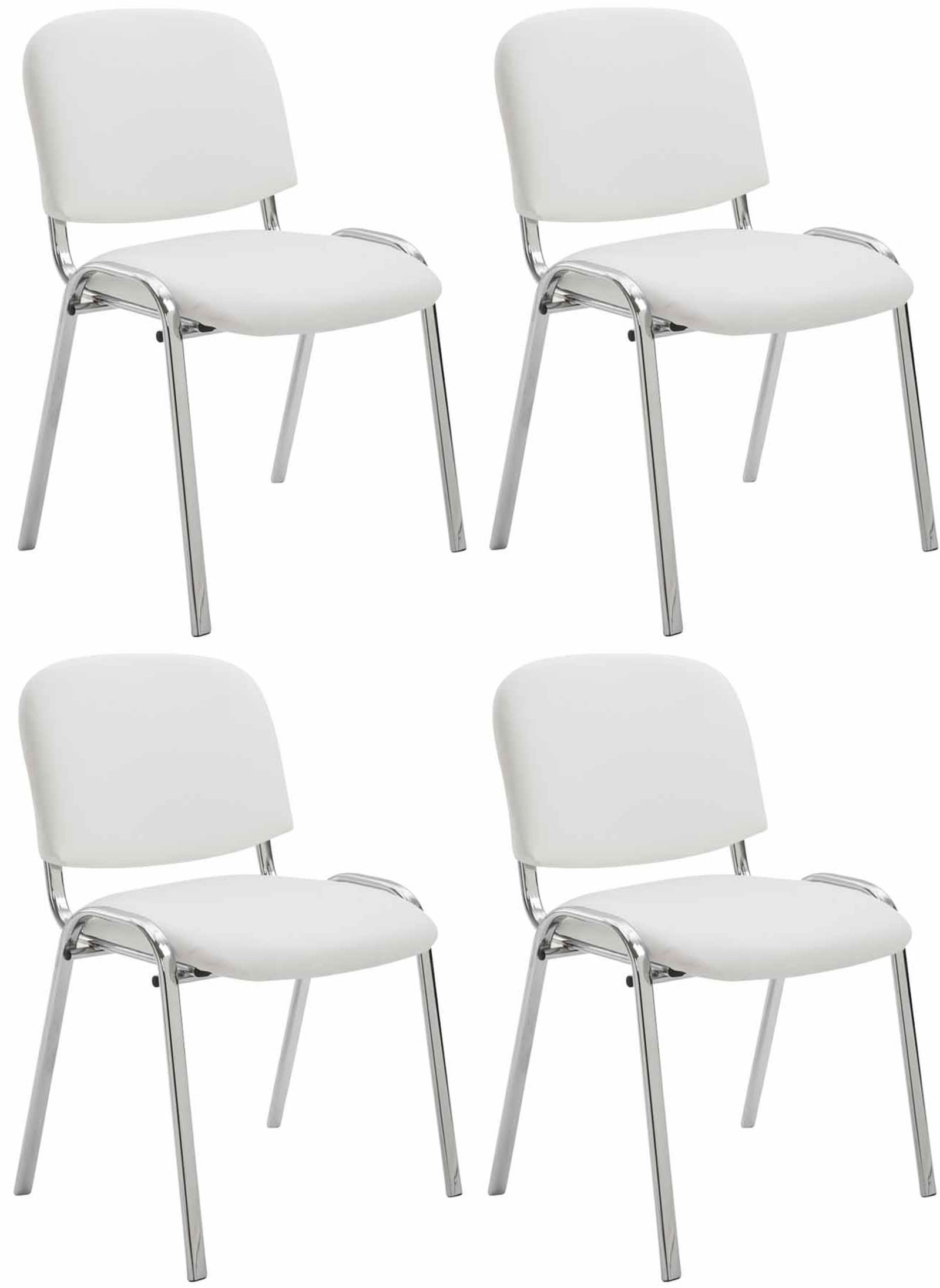 Set van 4 stoelen Ken Chroom Kunstleer