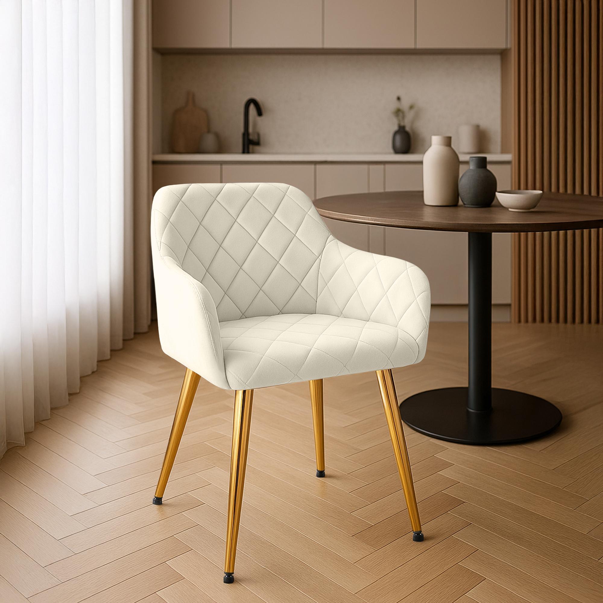 Set van 2 eetkamerstoelen Monett fluweel