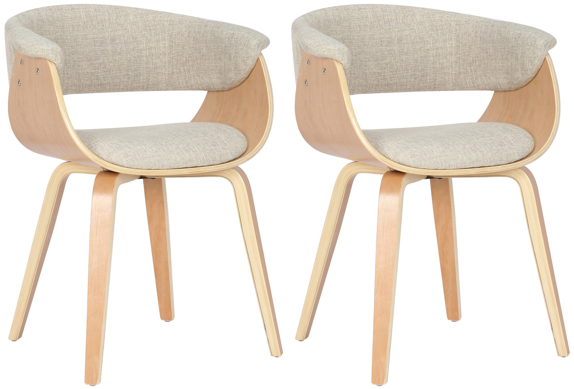 Set van 2 Eetkamerstoelen Bruce stof
