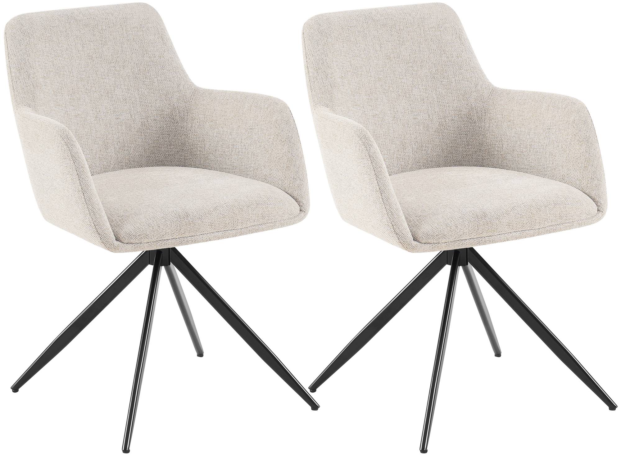 Set van 2 eetkamerstoelen Olema stof