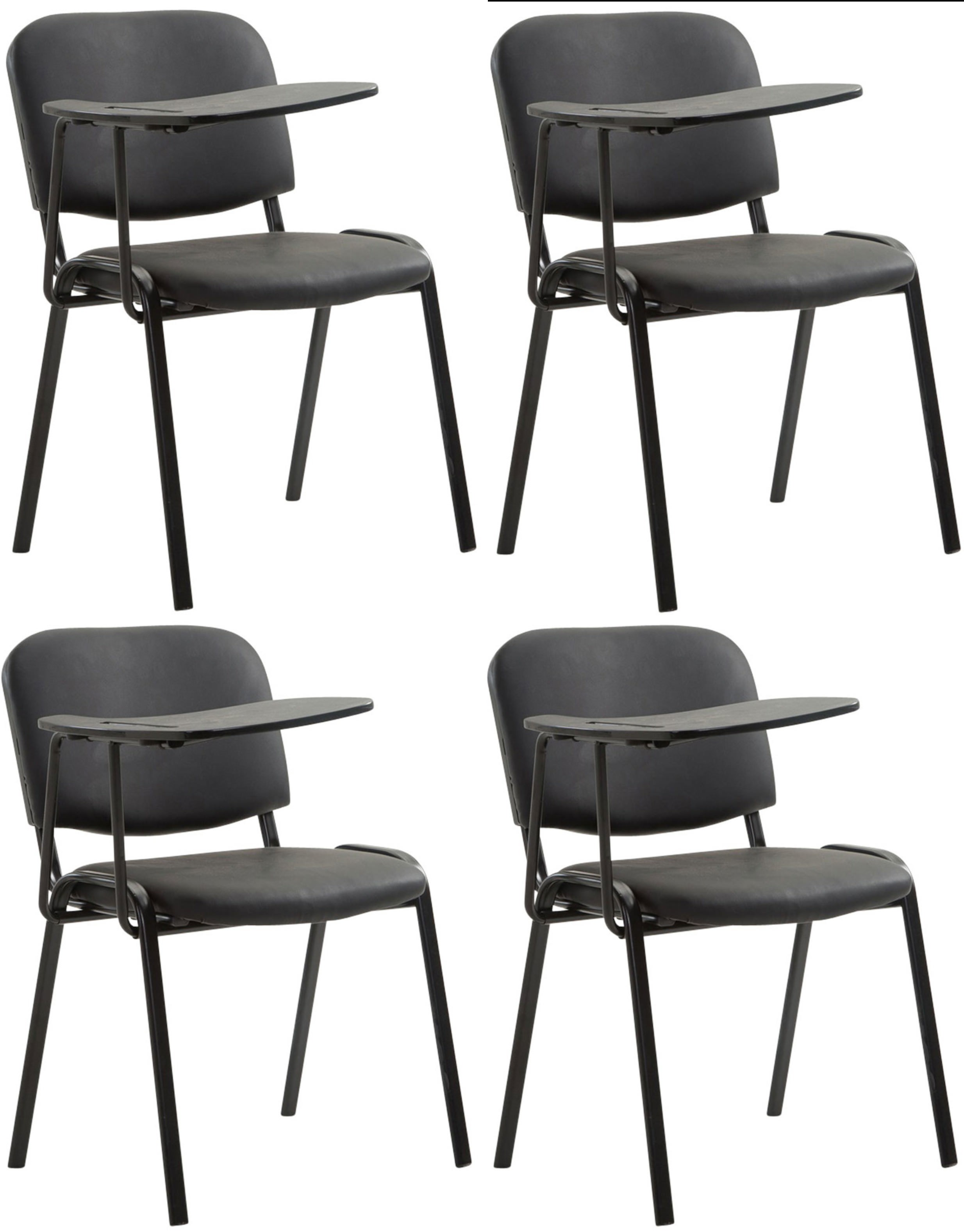 Set van 4 stoelen Ken met klaptafel - Kunstleer