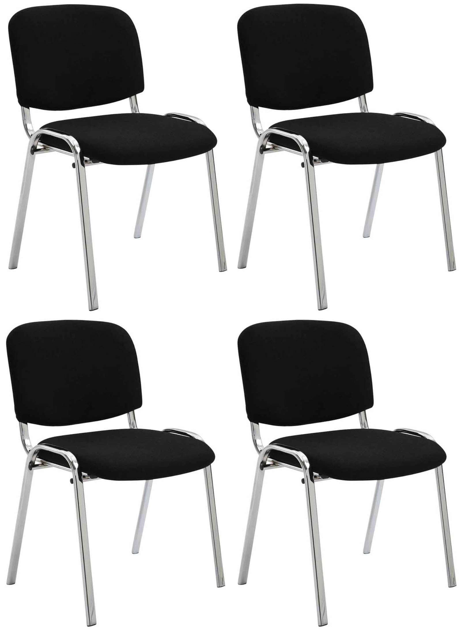 Set van 4 stoelen Ken Chroom - Stof