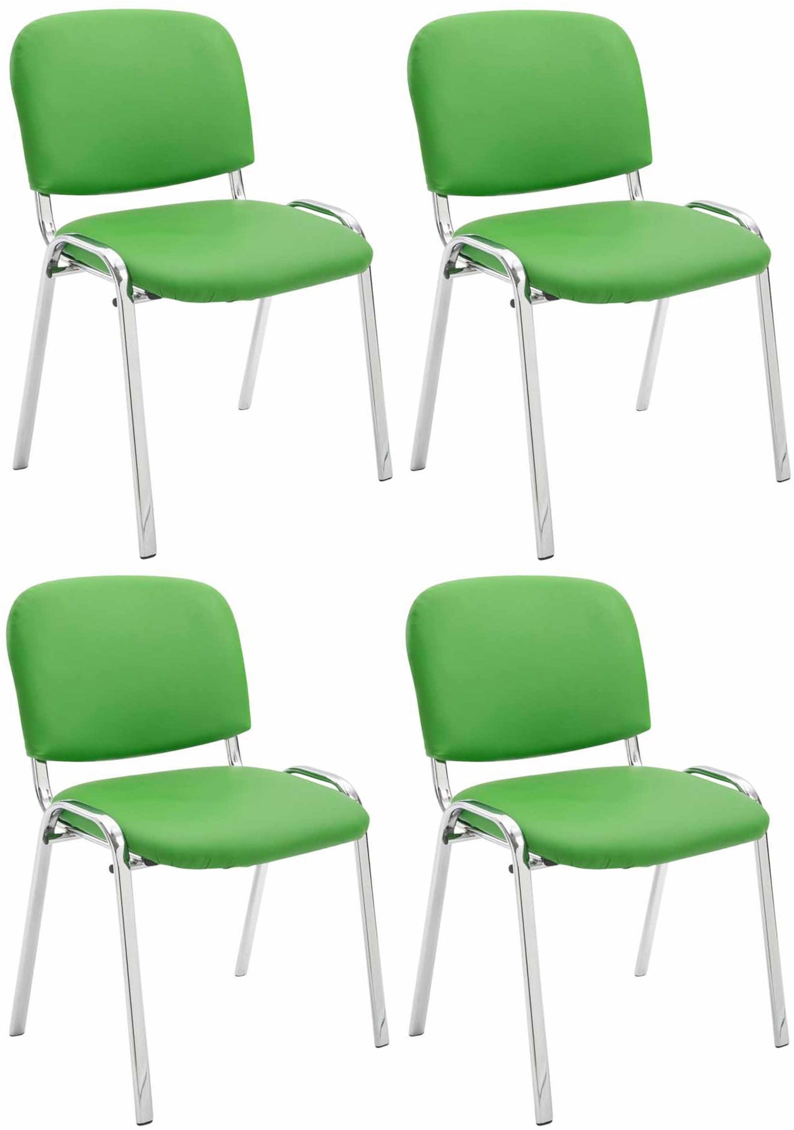 Set van 4 stoelen Ken Chroom Kunstleer