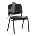 Stuhl Ken mit Klapptisch Kunstleder-schwarz-Metall matt schwarz