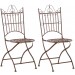 2er Set Stühle Sadao Antik Braun