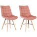 2er Set Stühle Leni Samt -pink