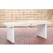 Polyrattan Tisch Avignon-weiß/flach-200 cm
