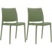 2er Set Stühle Maya-oliv