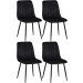 4er Set Stühle Dijon-schwarz-Samt