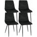 4er Set Stühle Telde Samt-schwarz