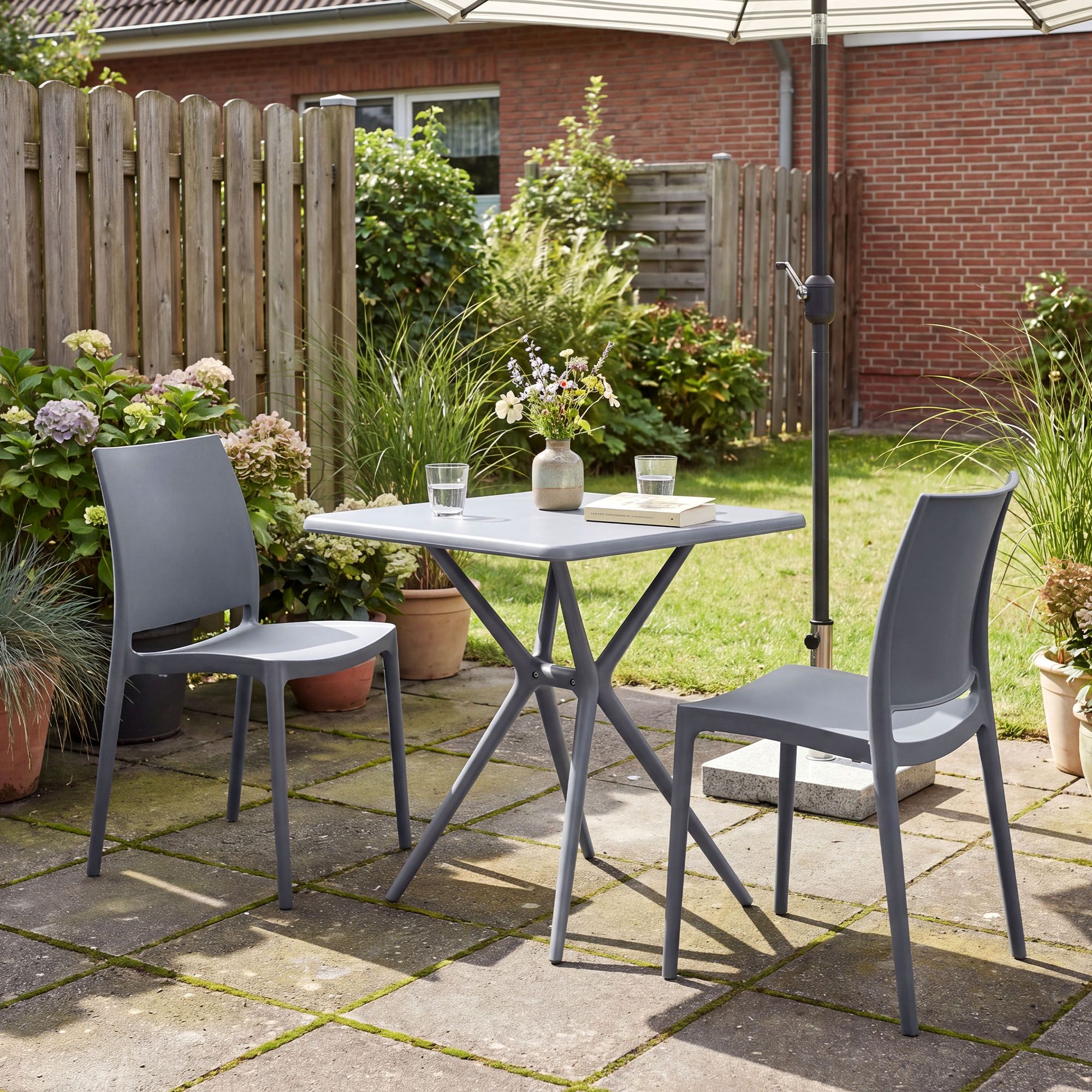 Tuinmeubelset Amino met 2 stoelen