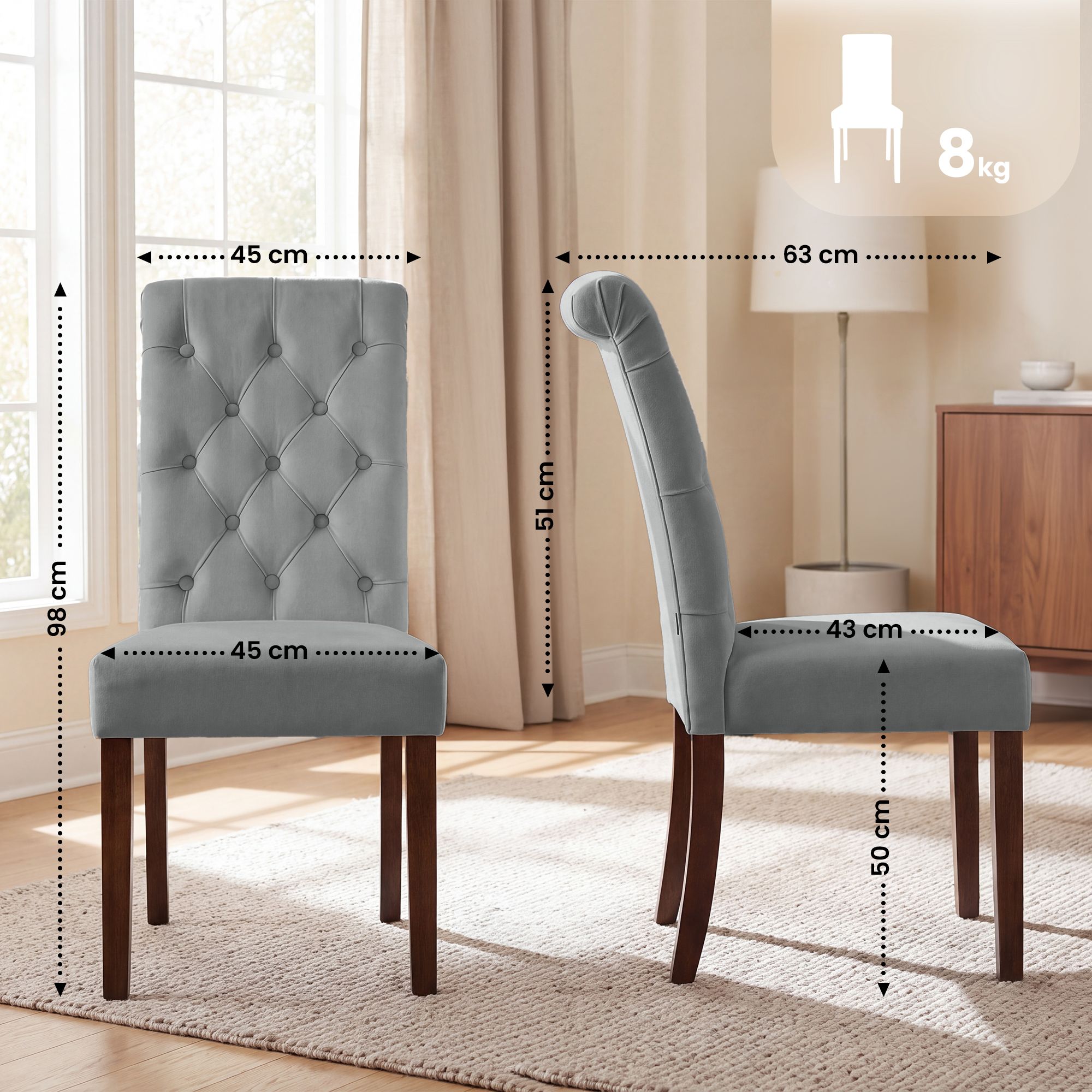 Eetkamerstoelen Lisburn - Set van 2