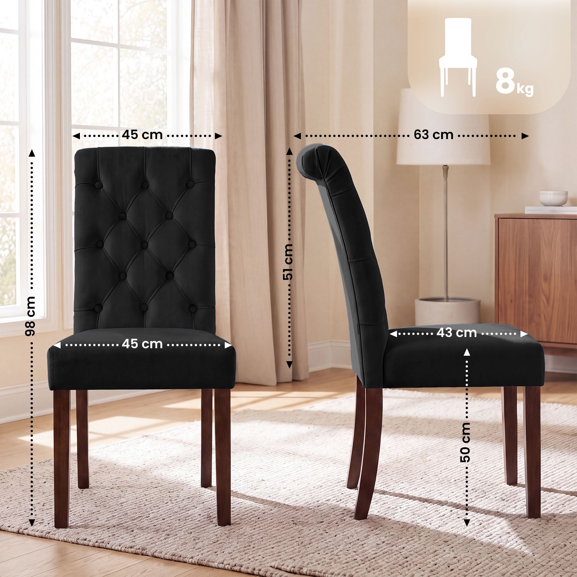 Eetkamerstoelen Lisburn - Set van 2