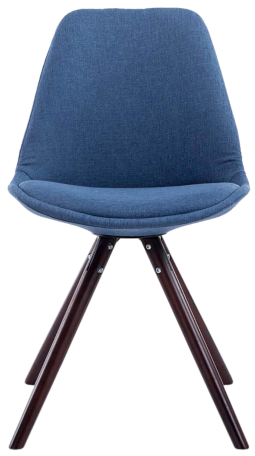 Set van 4 eetkamerstoelen Toulouse stof rond