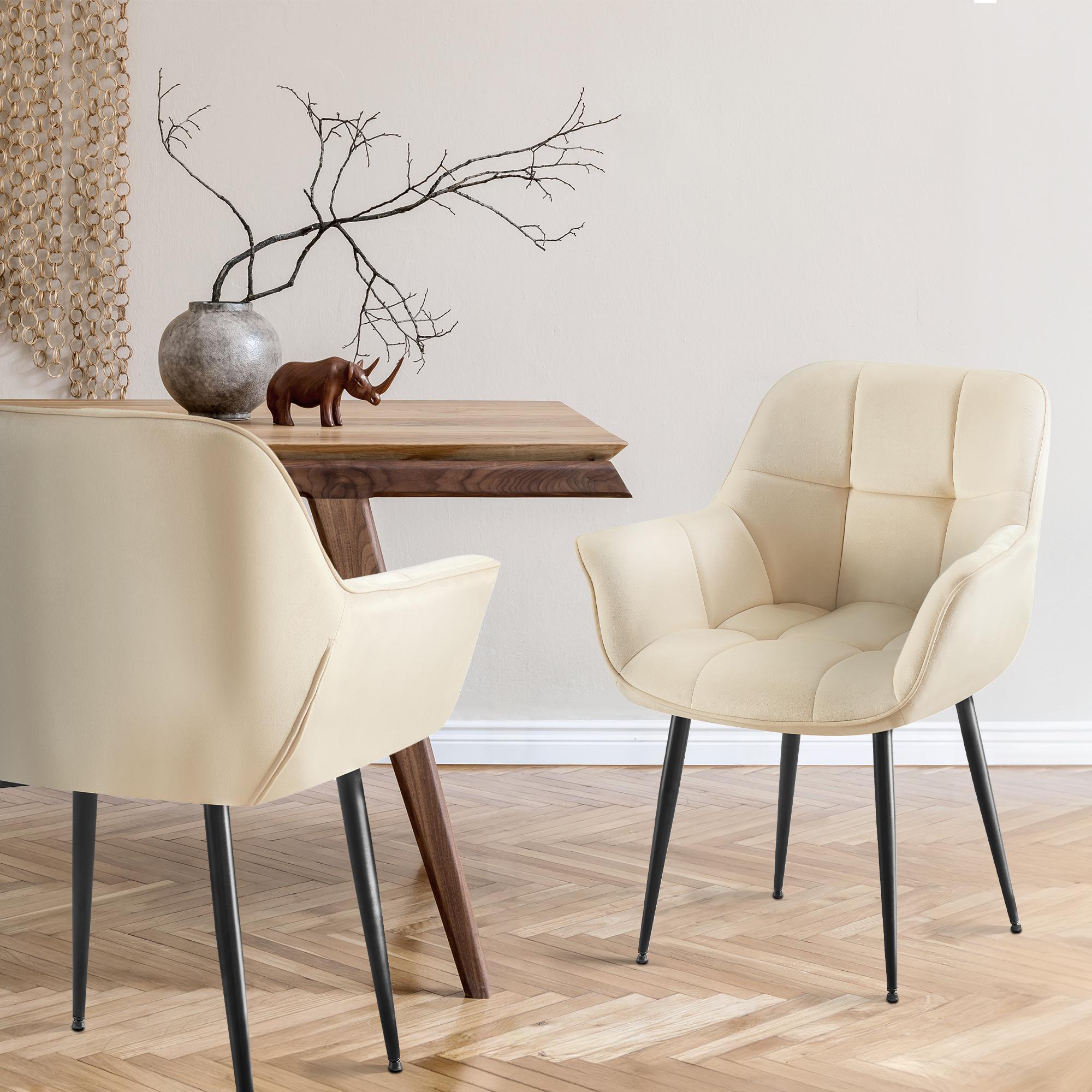 Set van 2 Eetkamerstoelen Roseville fluweel