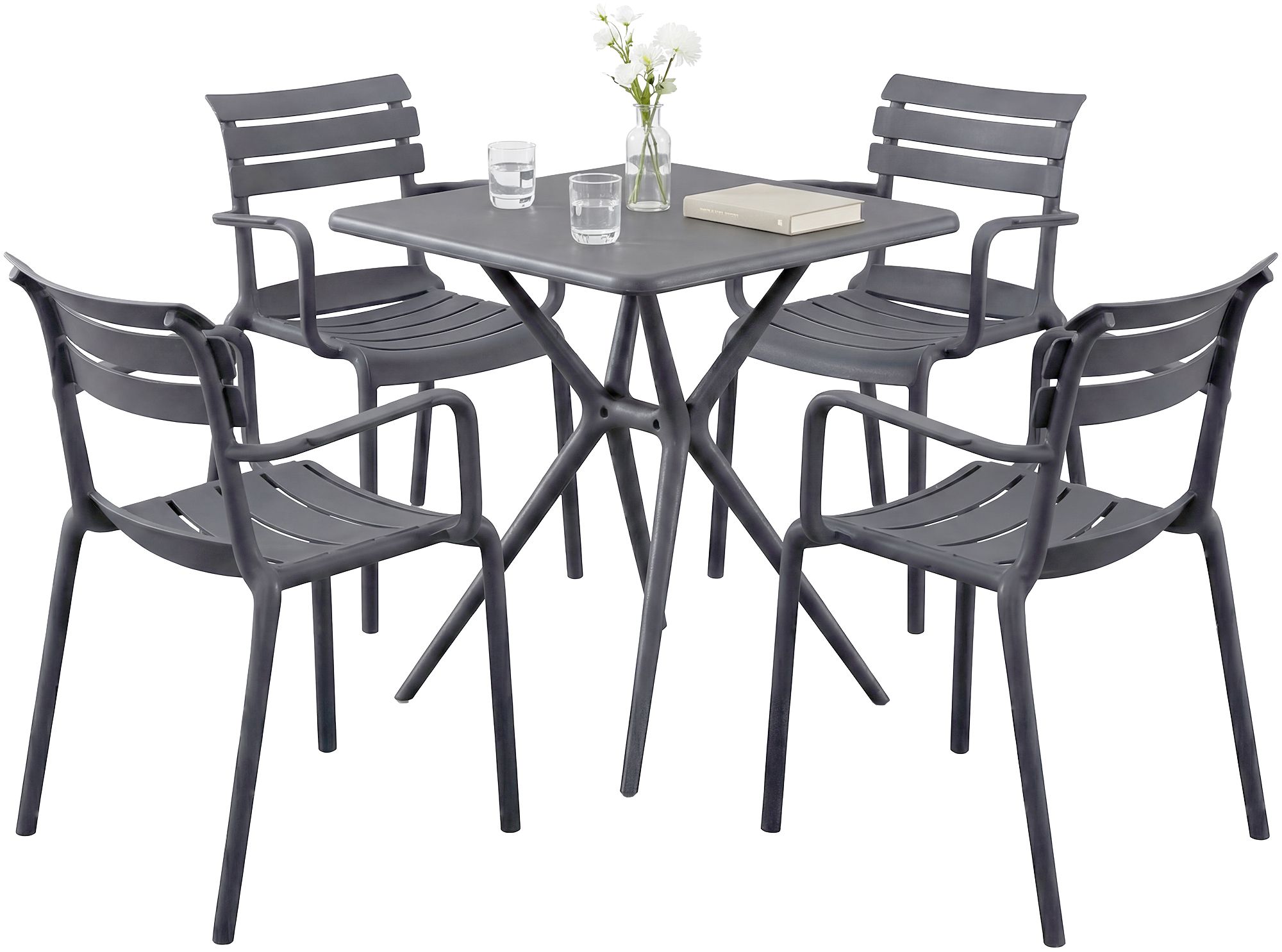 Tuinmeubelset Avena met 4 stoelen