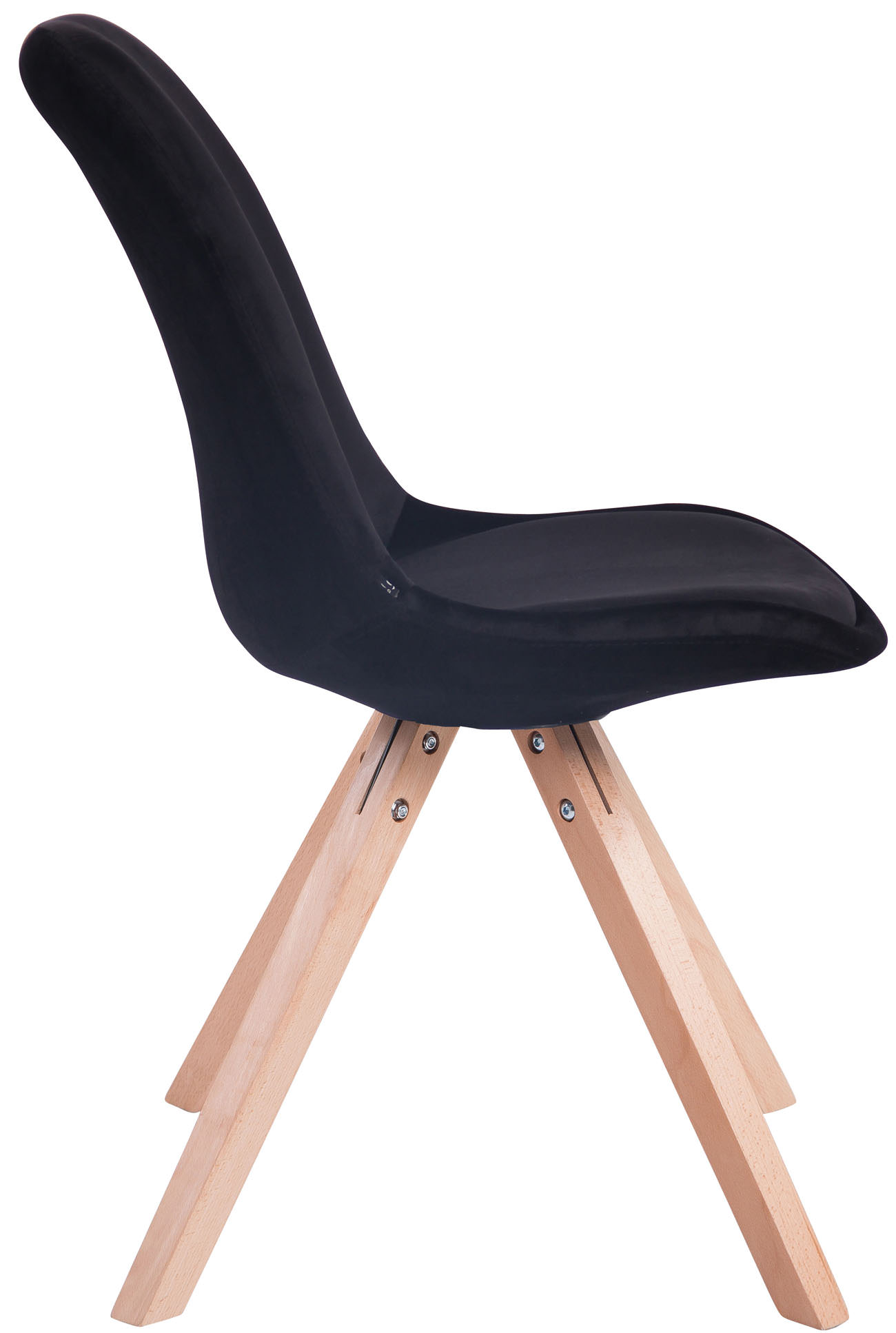 Set van 4 Stoelen Toulouse Vierkant frame - Fluweel