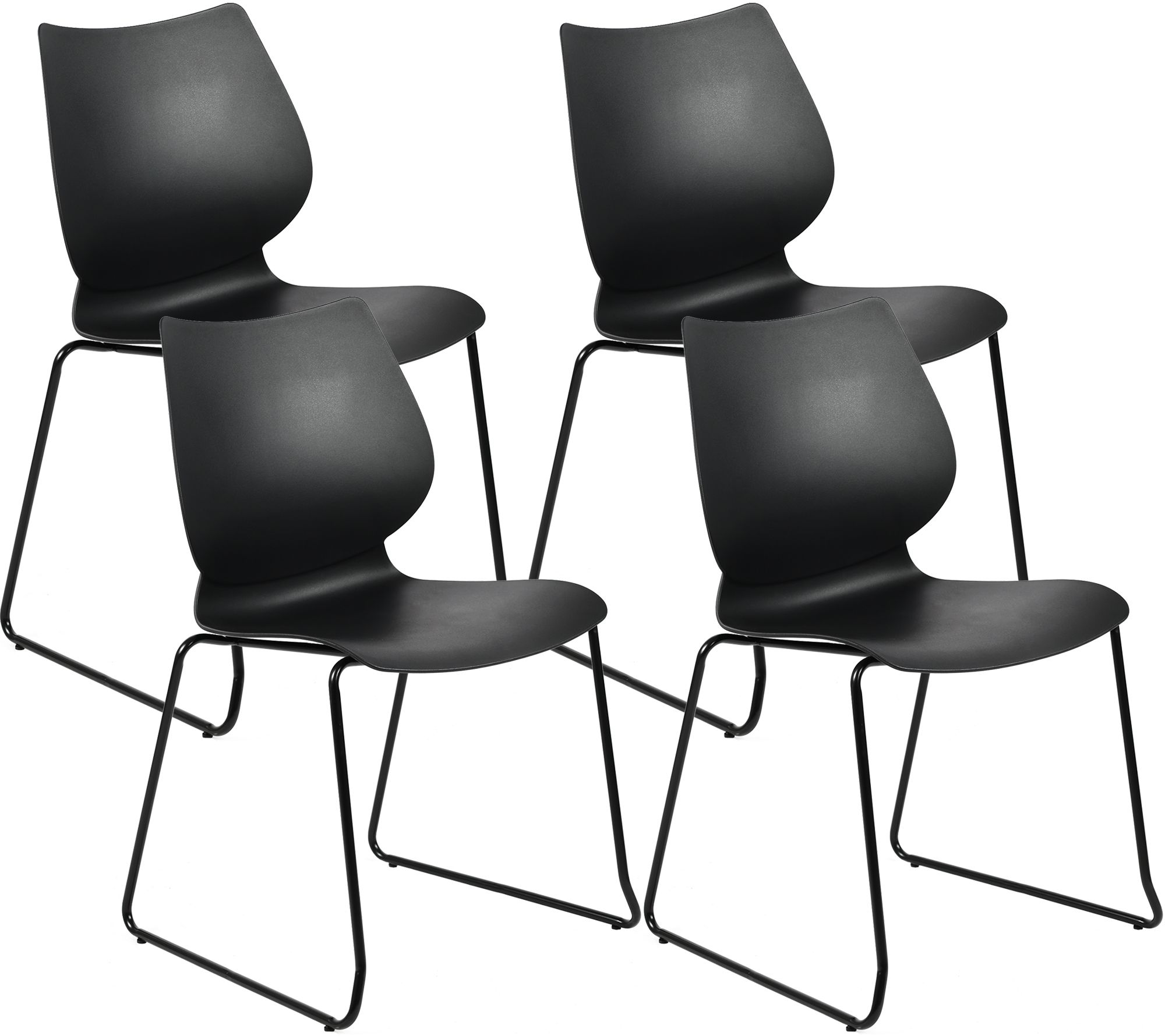 Set van 4 stapelstoelen Houma