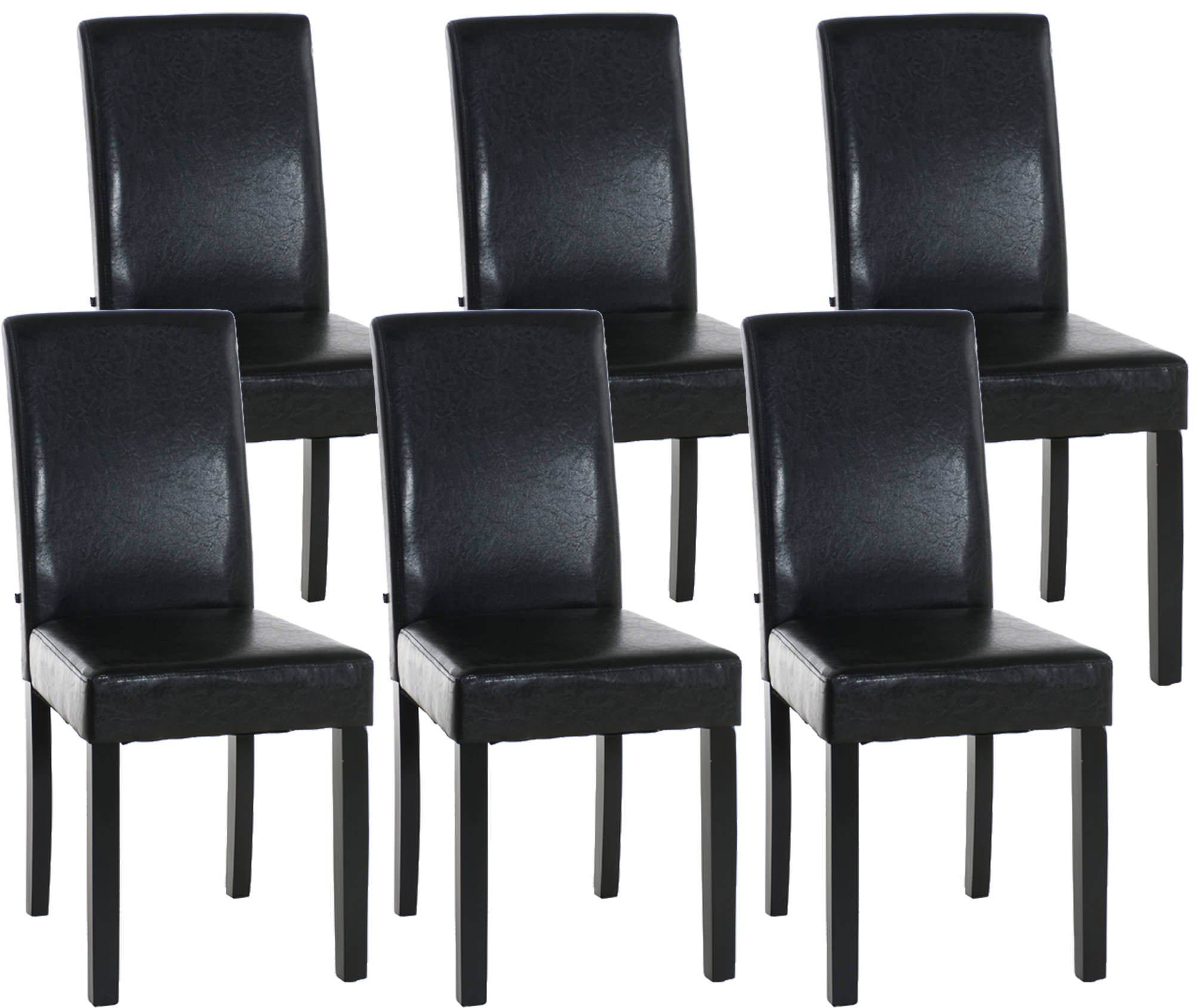 Set van 6 Eetkamerstoelen Ina Kunstleer