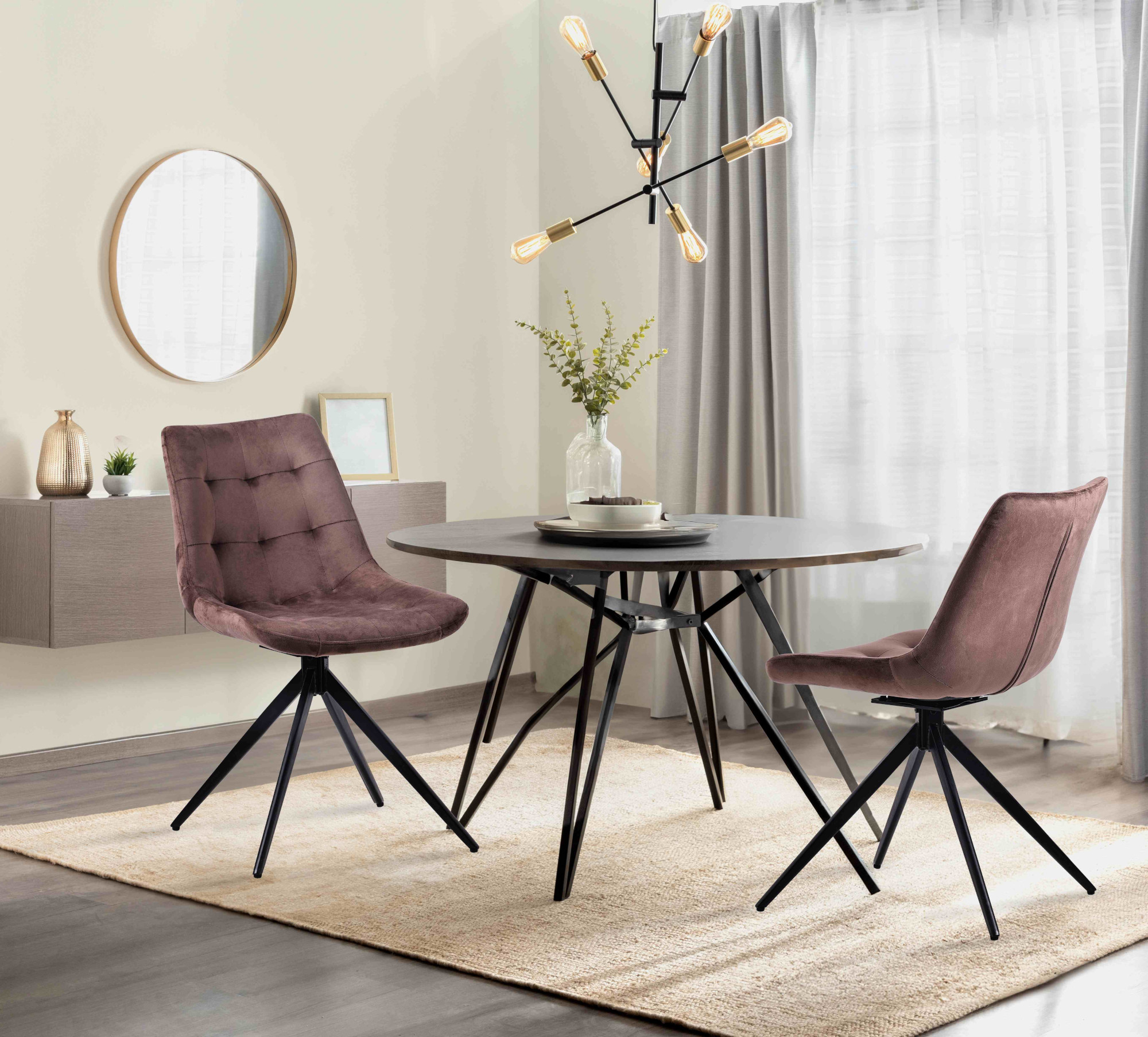 Set van 2 eetkamerstoelen Merna