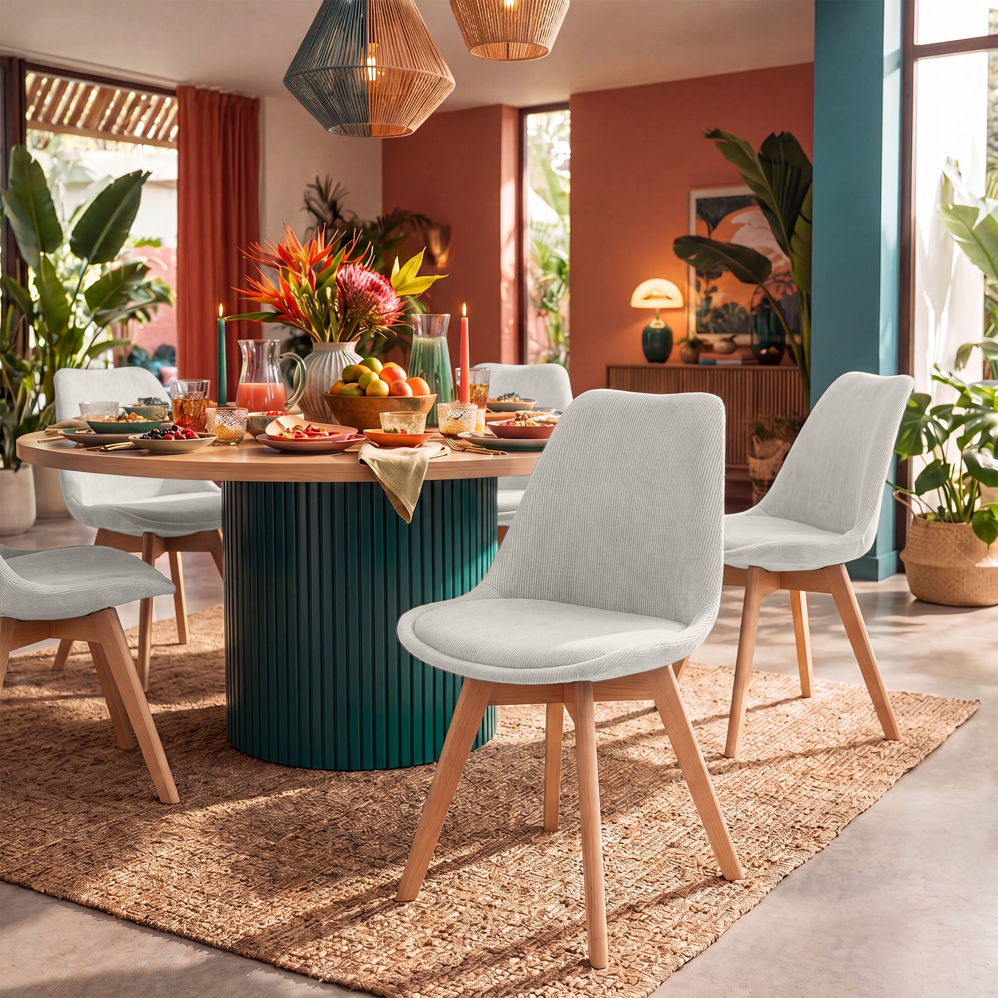 Set van 4 eetkamerstoelen Linares