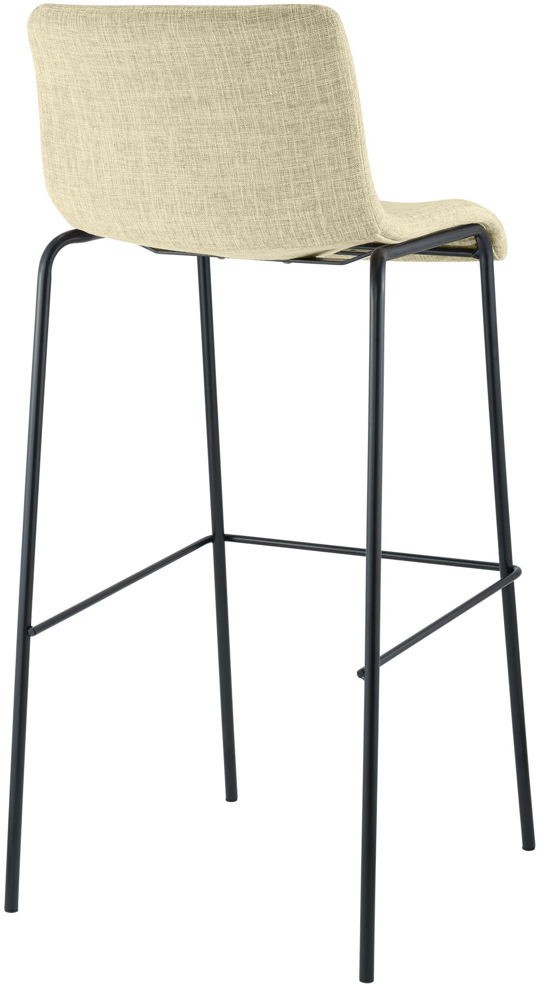 Set van 2 barstoelen Hover, stof, 4-poots onderstel