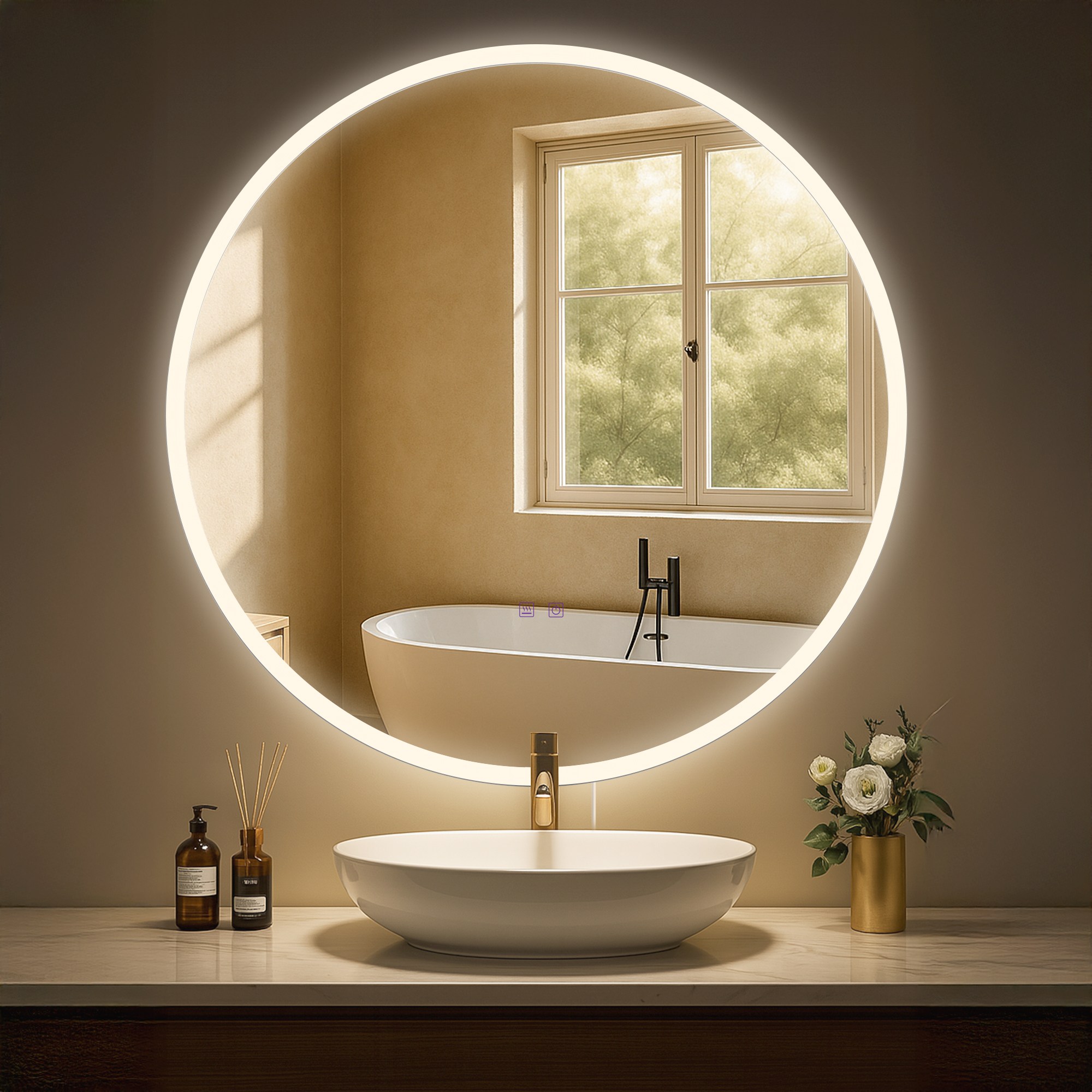 Badkamerspiegel Laconia met Bluetooth