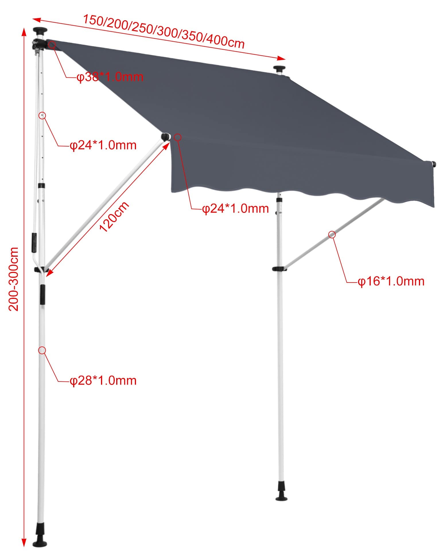Klem zonnescherm Westerly