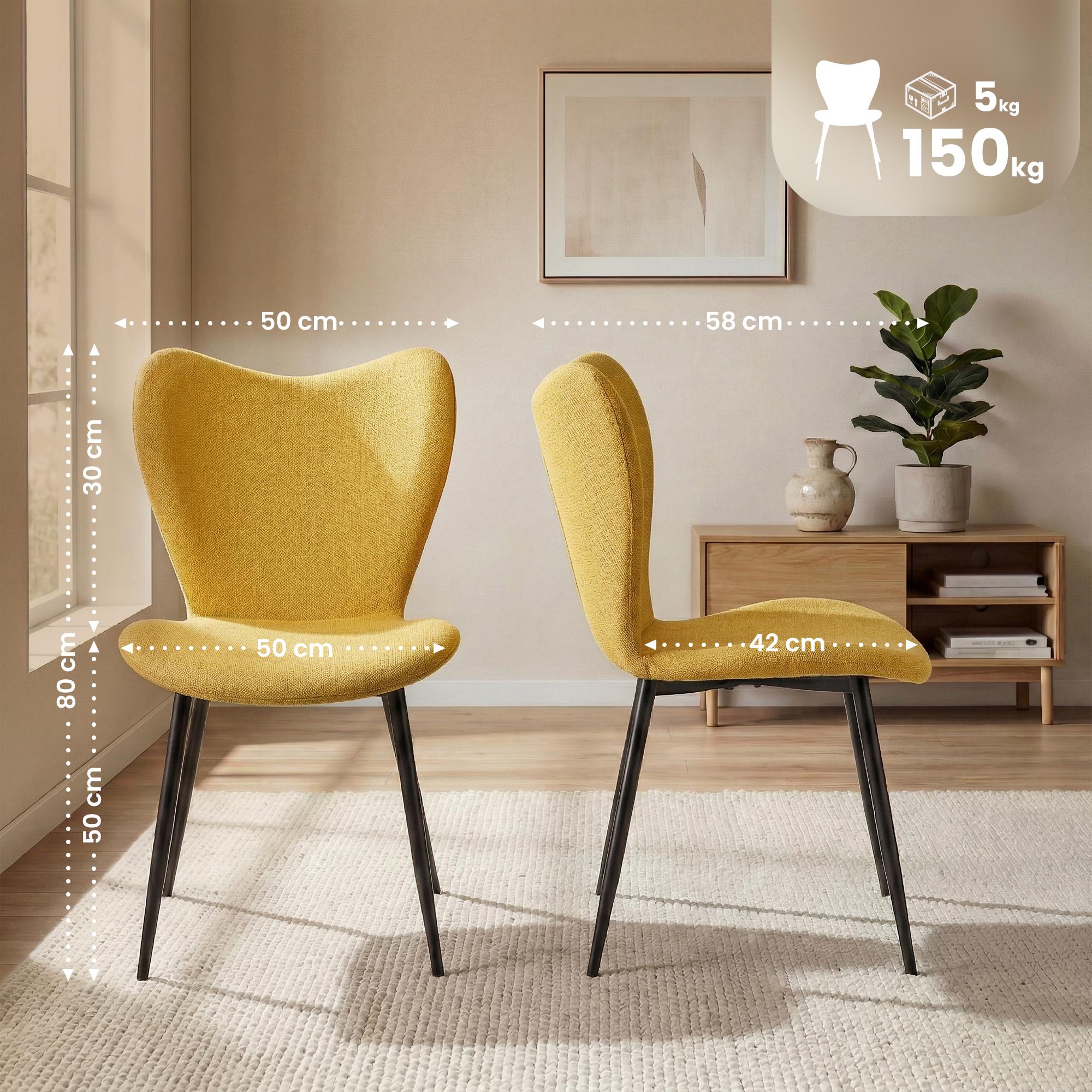 Set van 2 eetkamerstoelen Maika