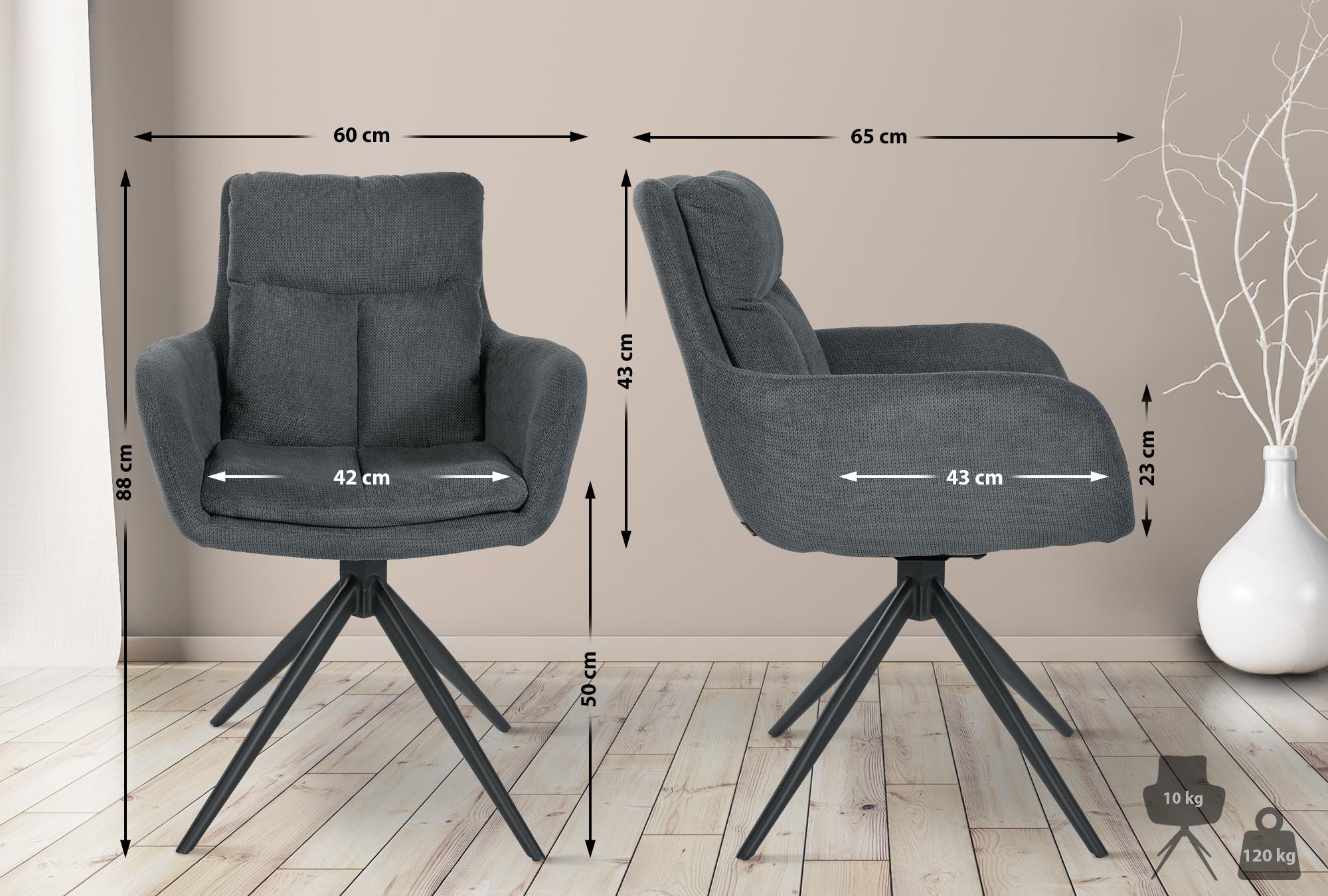 Set van 2 eetkamerstoelen Vilas stof