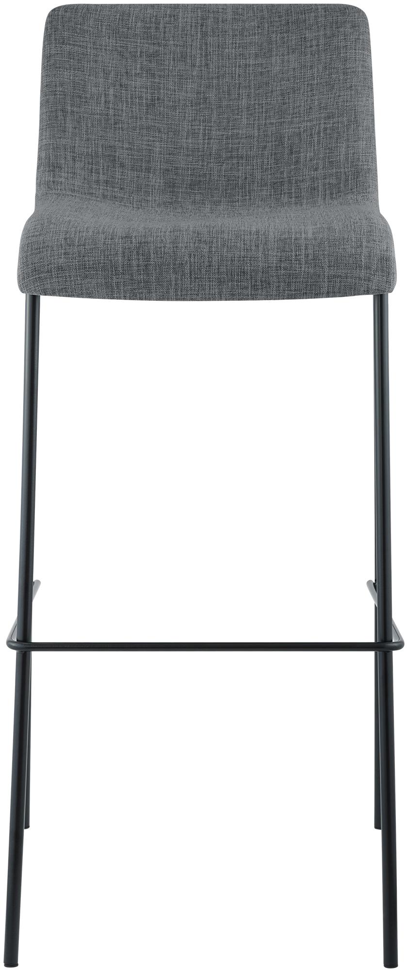 Set van 2 barstoelen Hover, stof, 4-poots onderstel