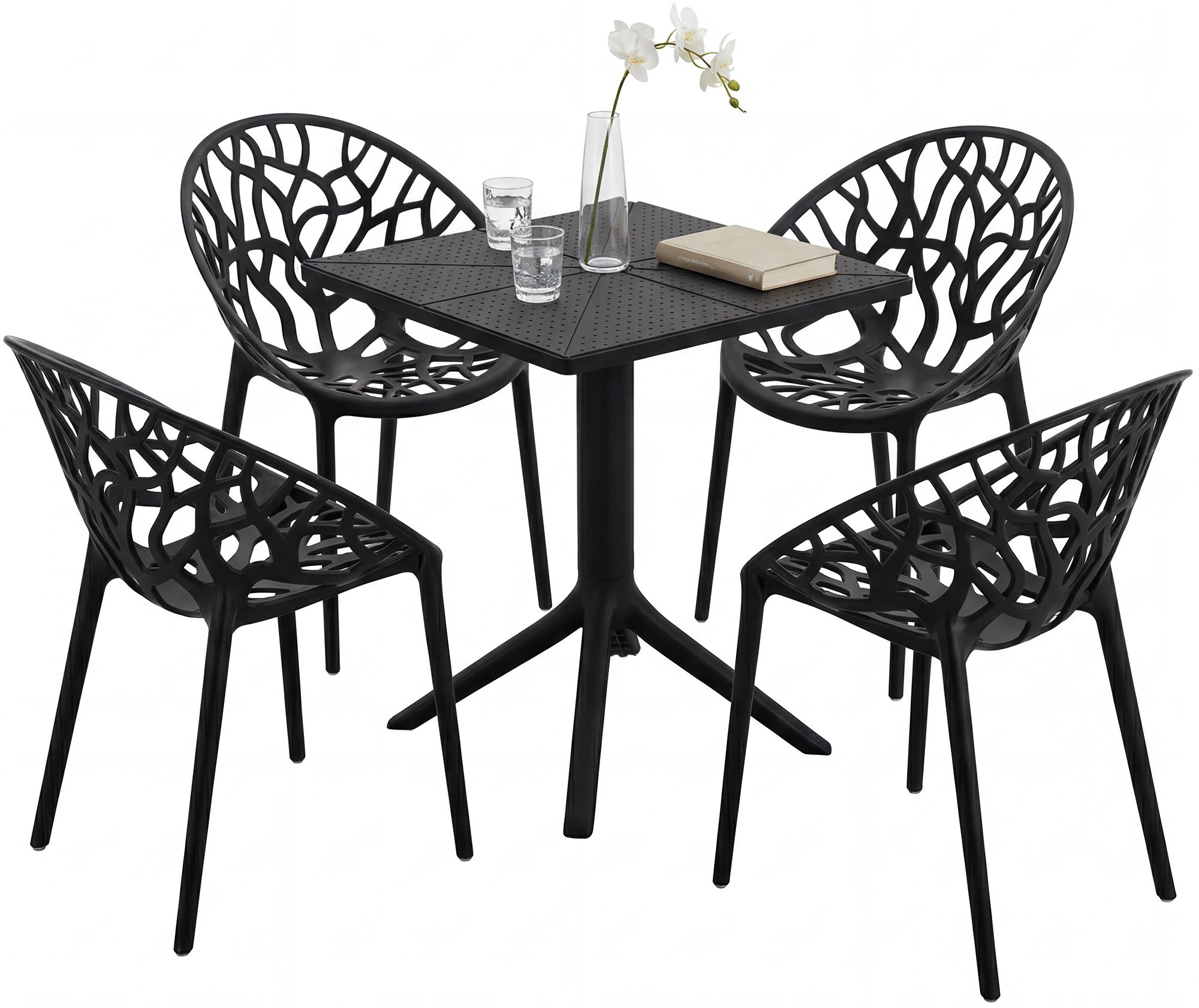 Tuinmeubelset Neriva met 4 stoelen