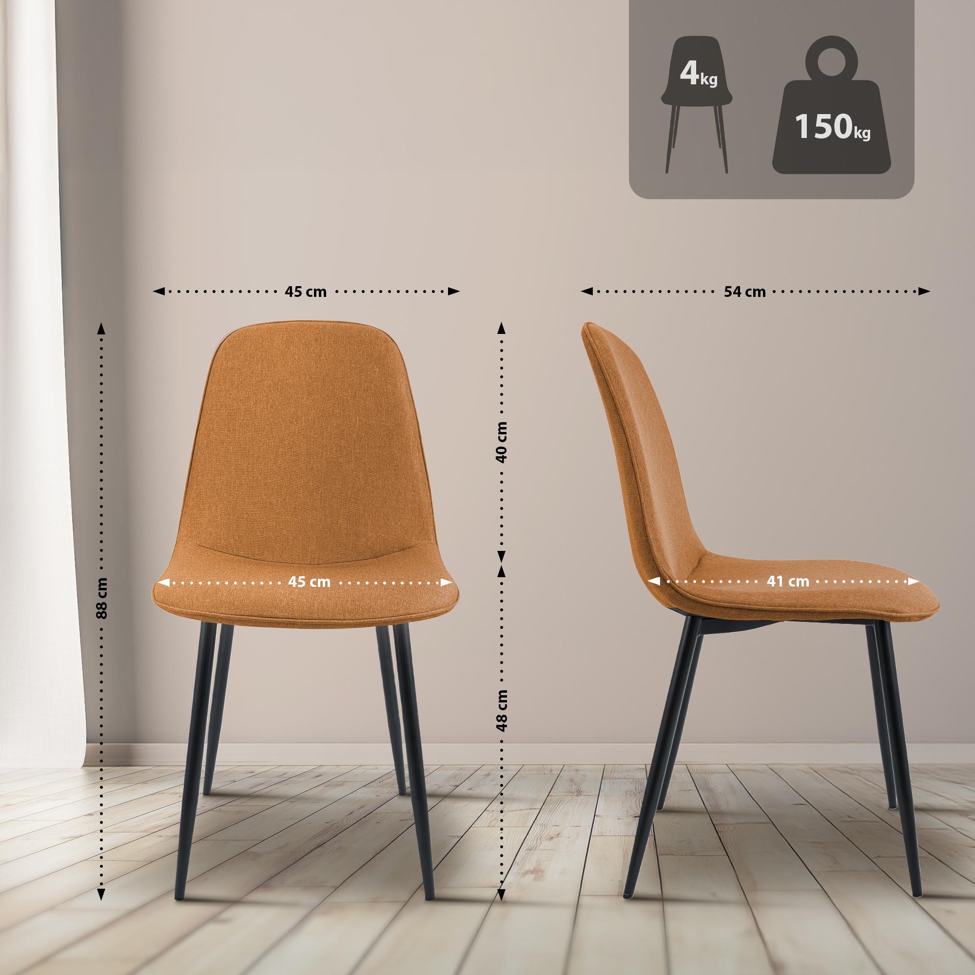 Set van 4 eetkamerstoelen Maryam