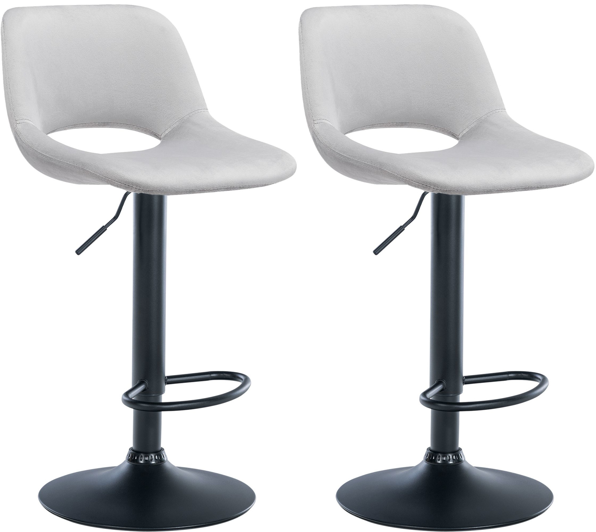 Set van 2 barkrukken Camden fluweel