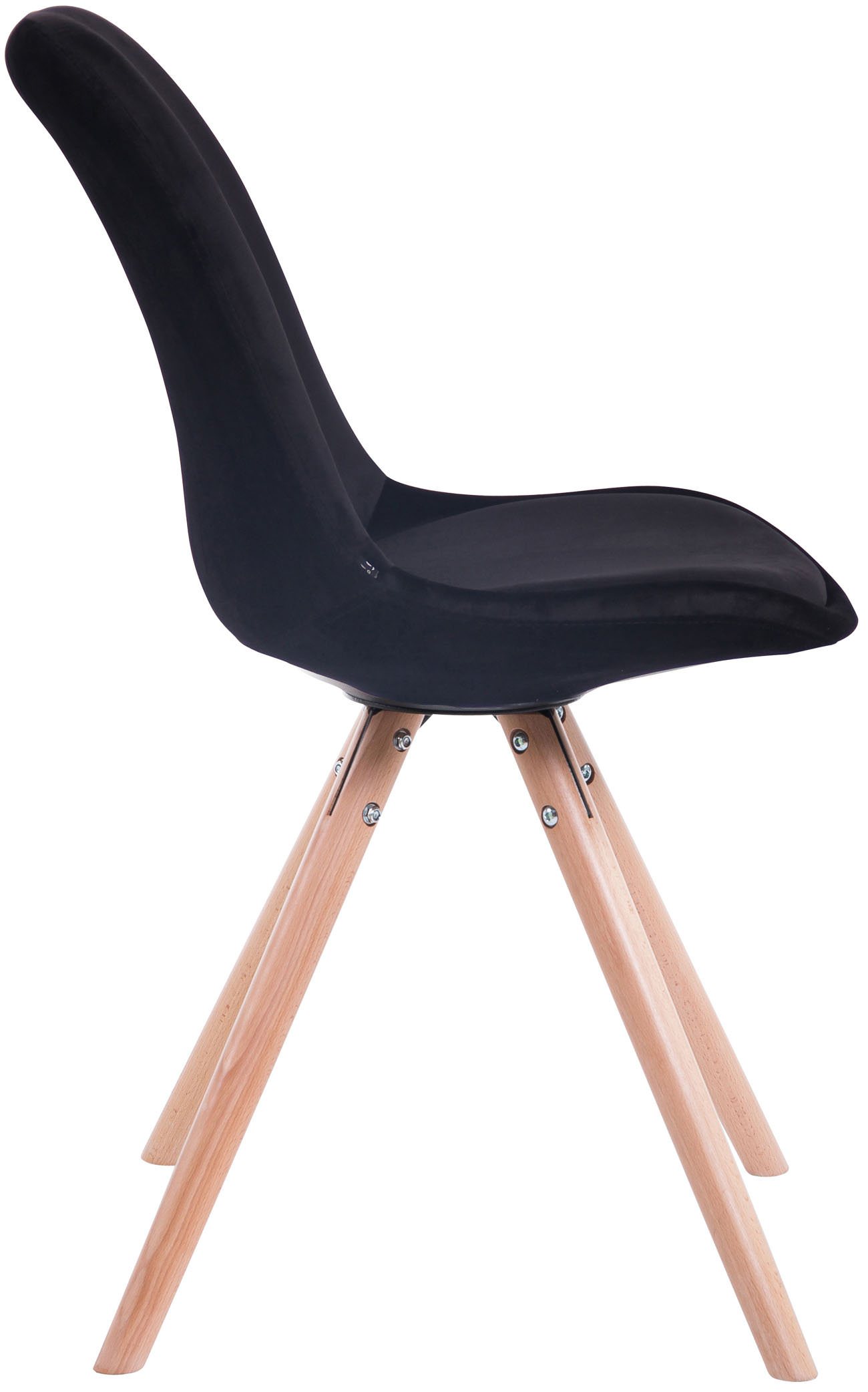 Set van 4 Stoelen Toulouse Rond frame - Fluweel