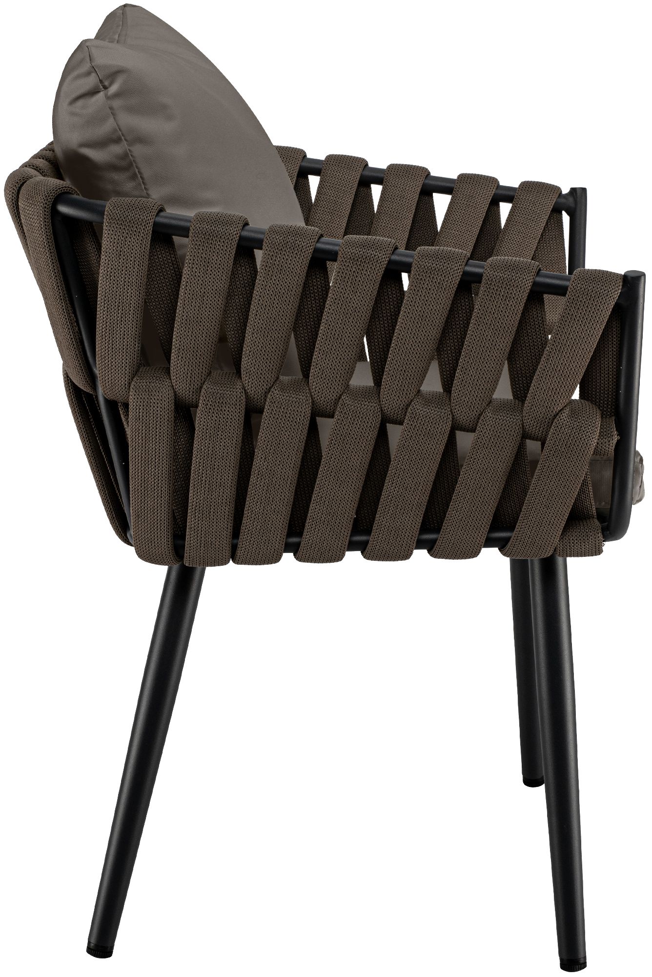 Tuinstoel Lombardia taupe met zitkussen