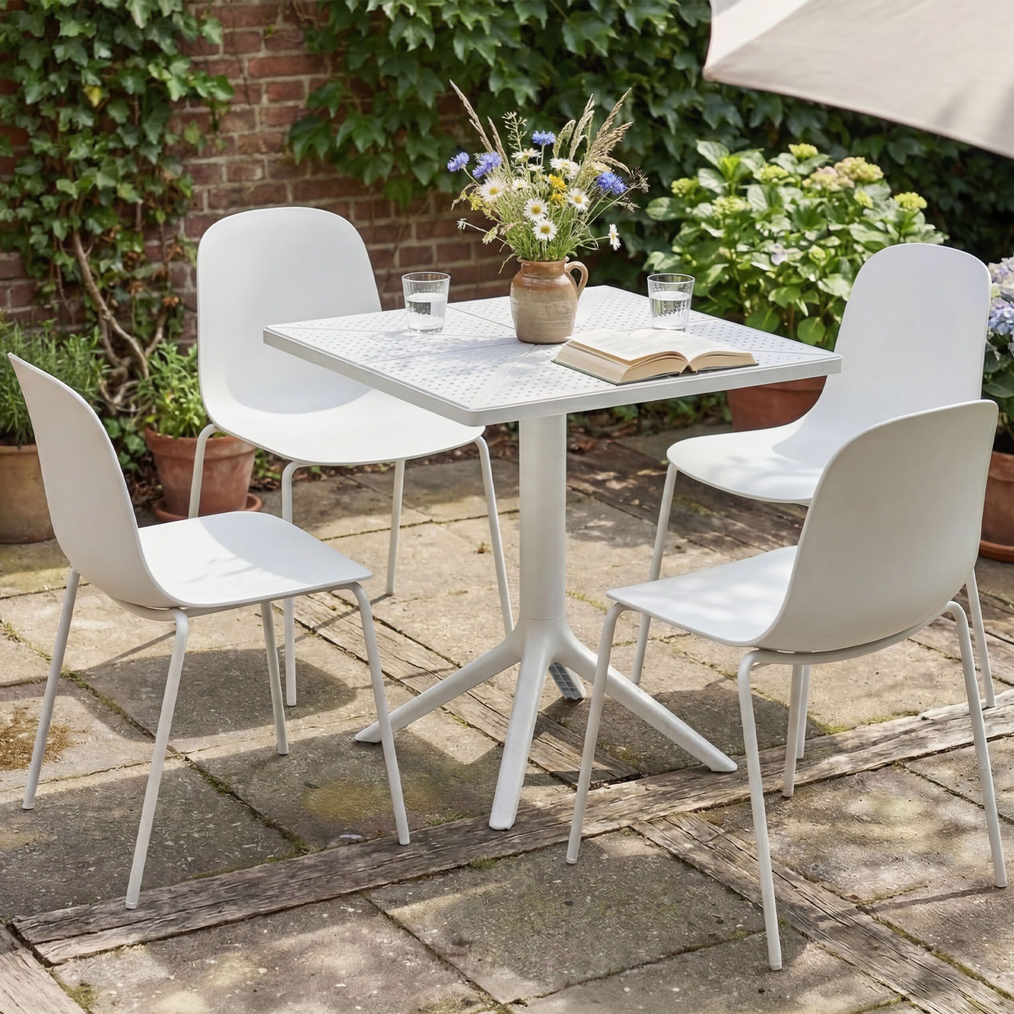 Tuinmeubelset Nerra met 4 stoelen