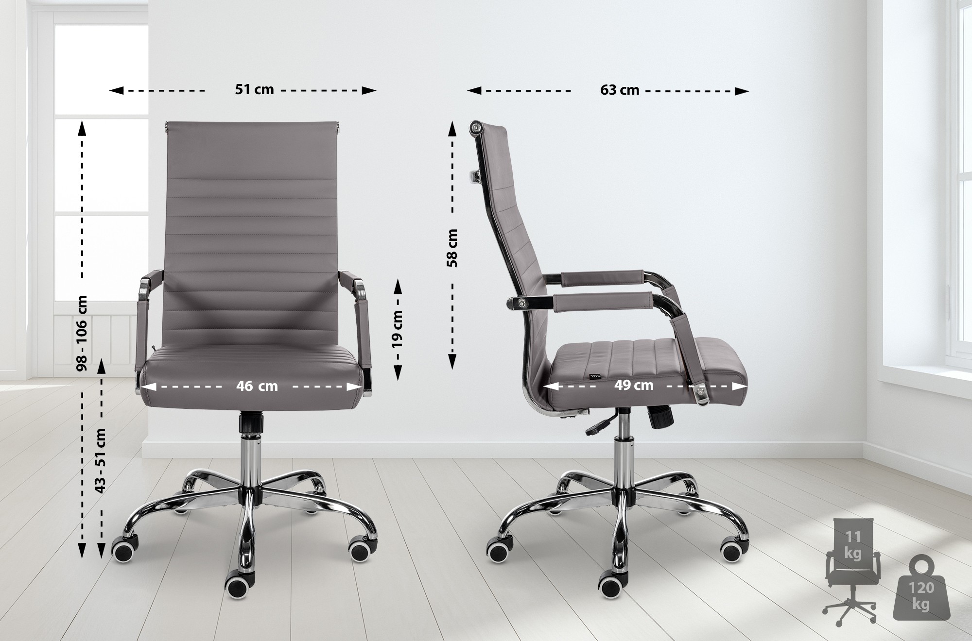 Bureaustoel Amadora kunstleer