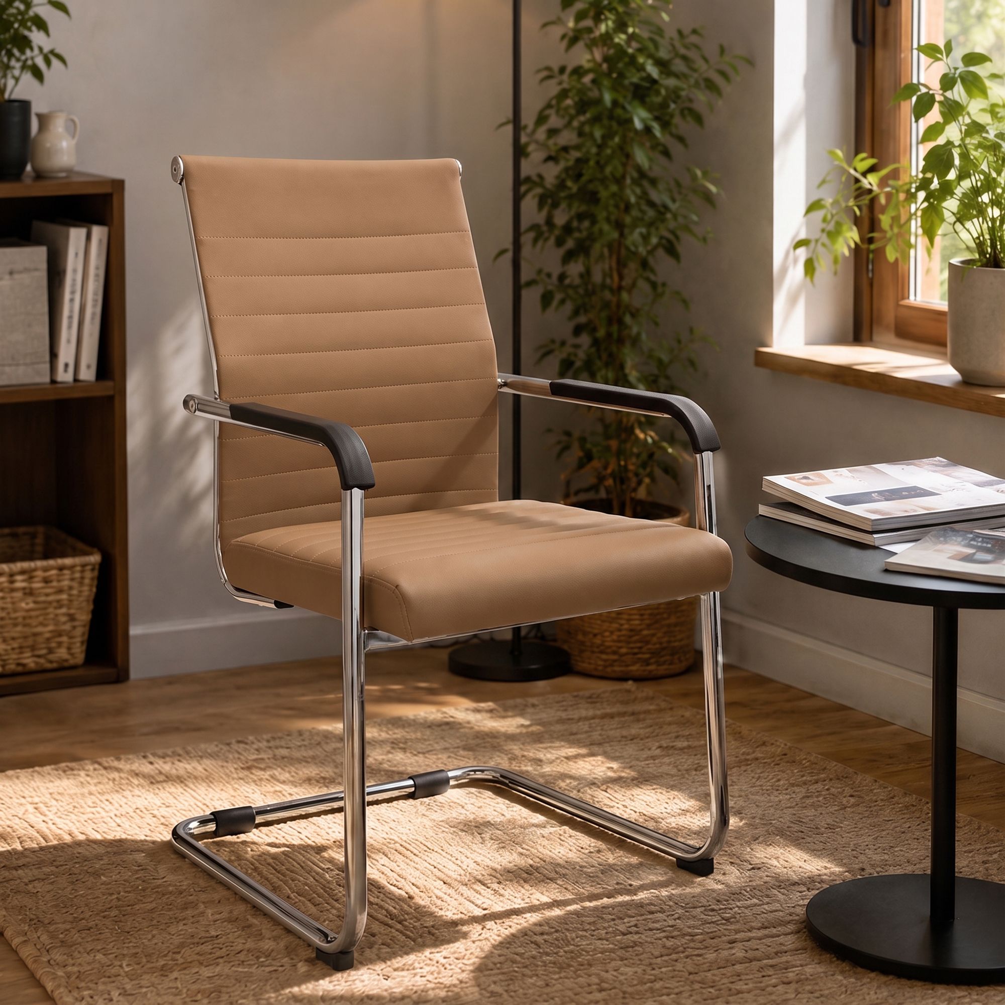 Set van 2 eetkamerstoelen Hakon lederlook