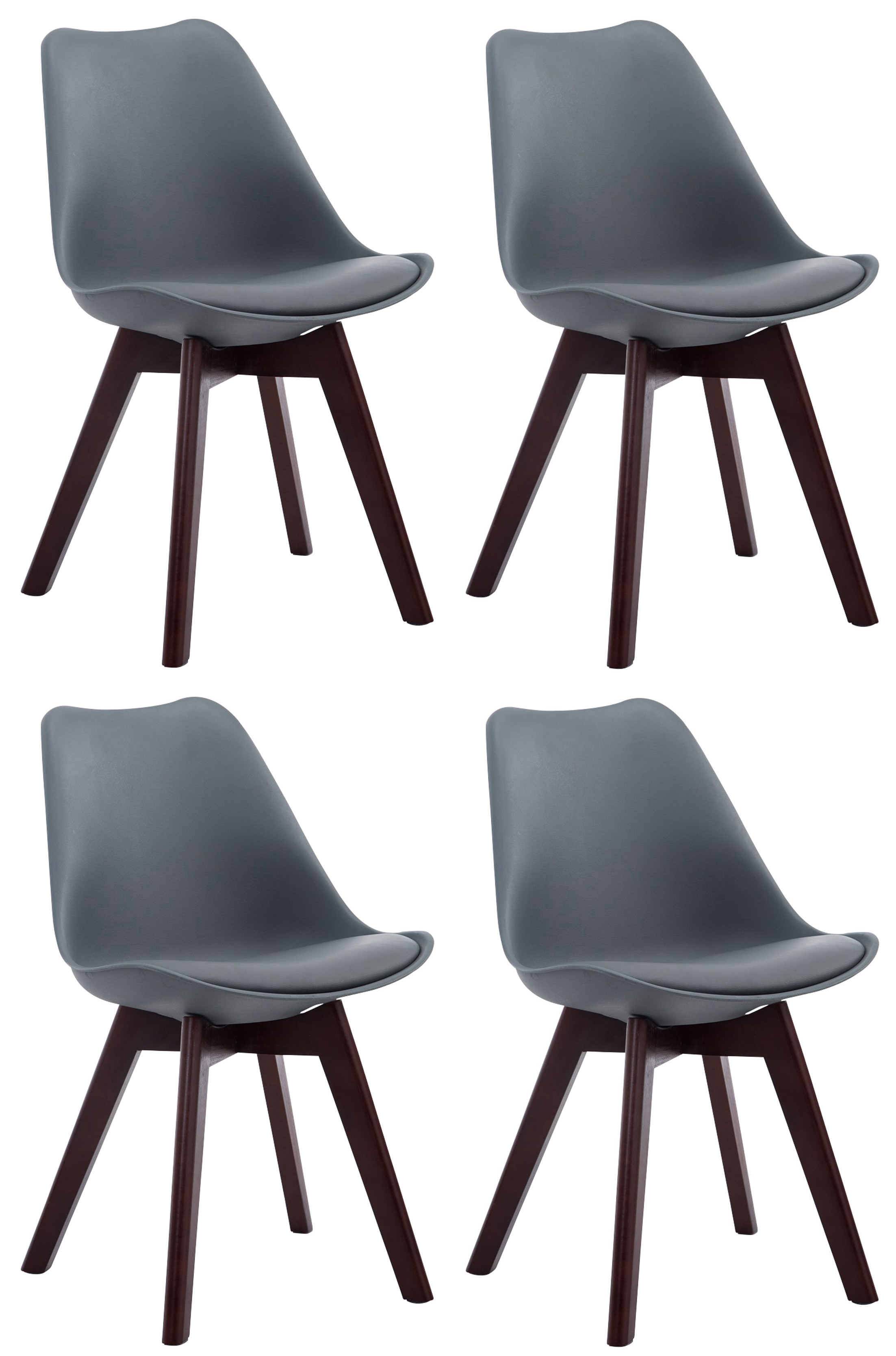 Set van 4 Eetkamerstoelen Borneo - Kunstleer
