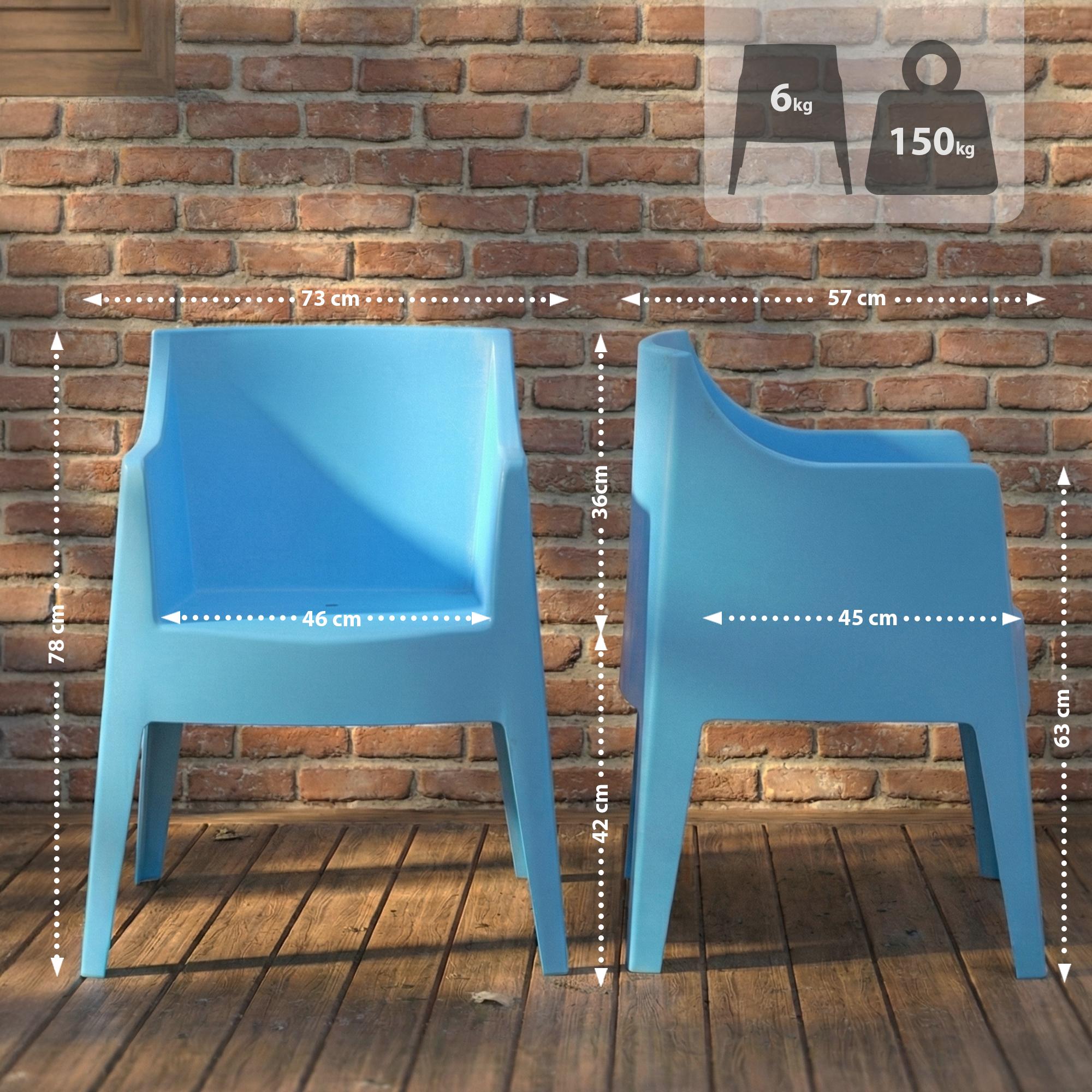 Set van 6 tuinstoelen Bartal